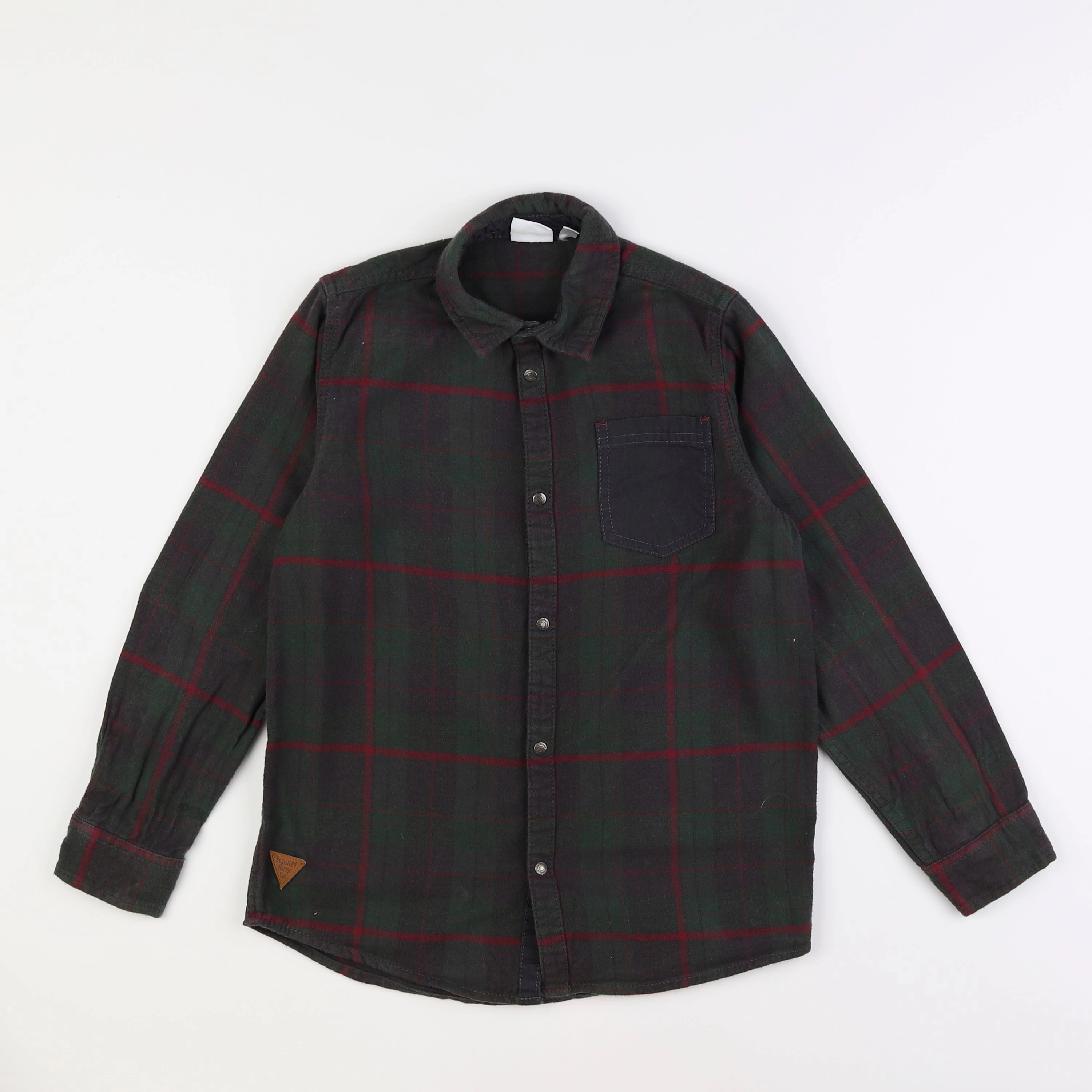 Vertbaudet - chemise vert, rouge - 12 ans