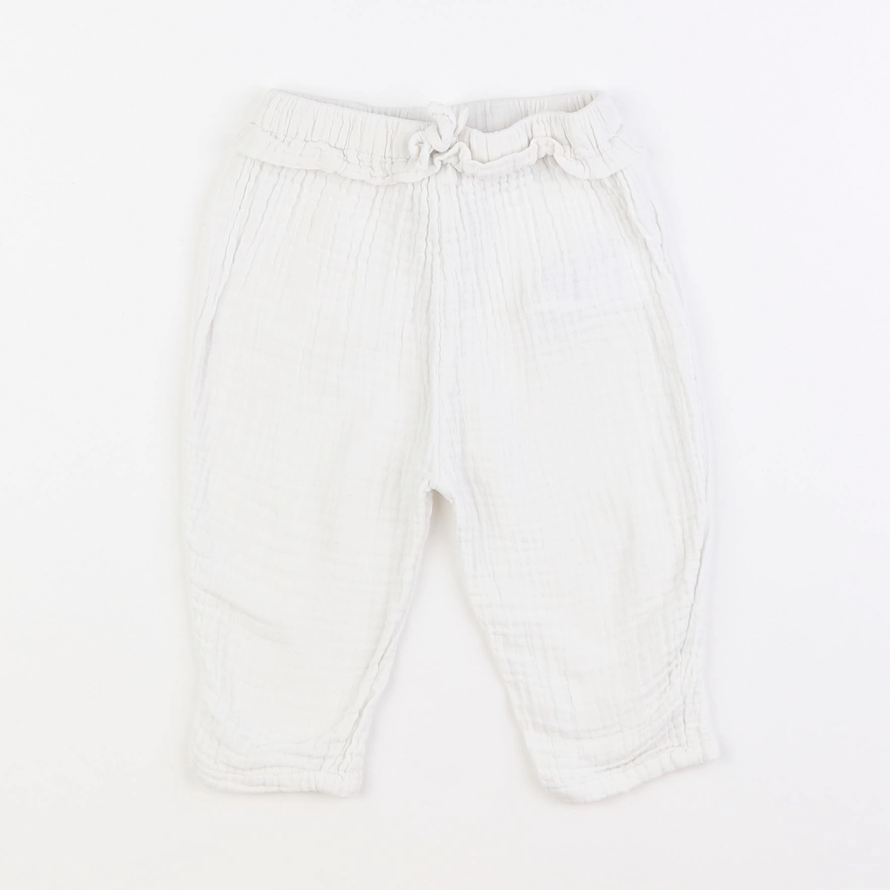 Vertbaudet - pantalon blanc - 12 mois