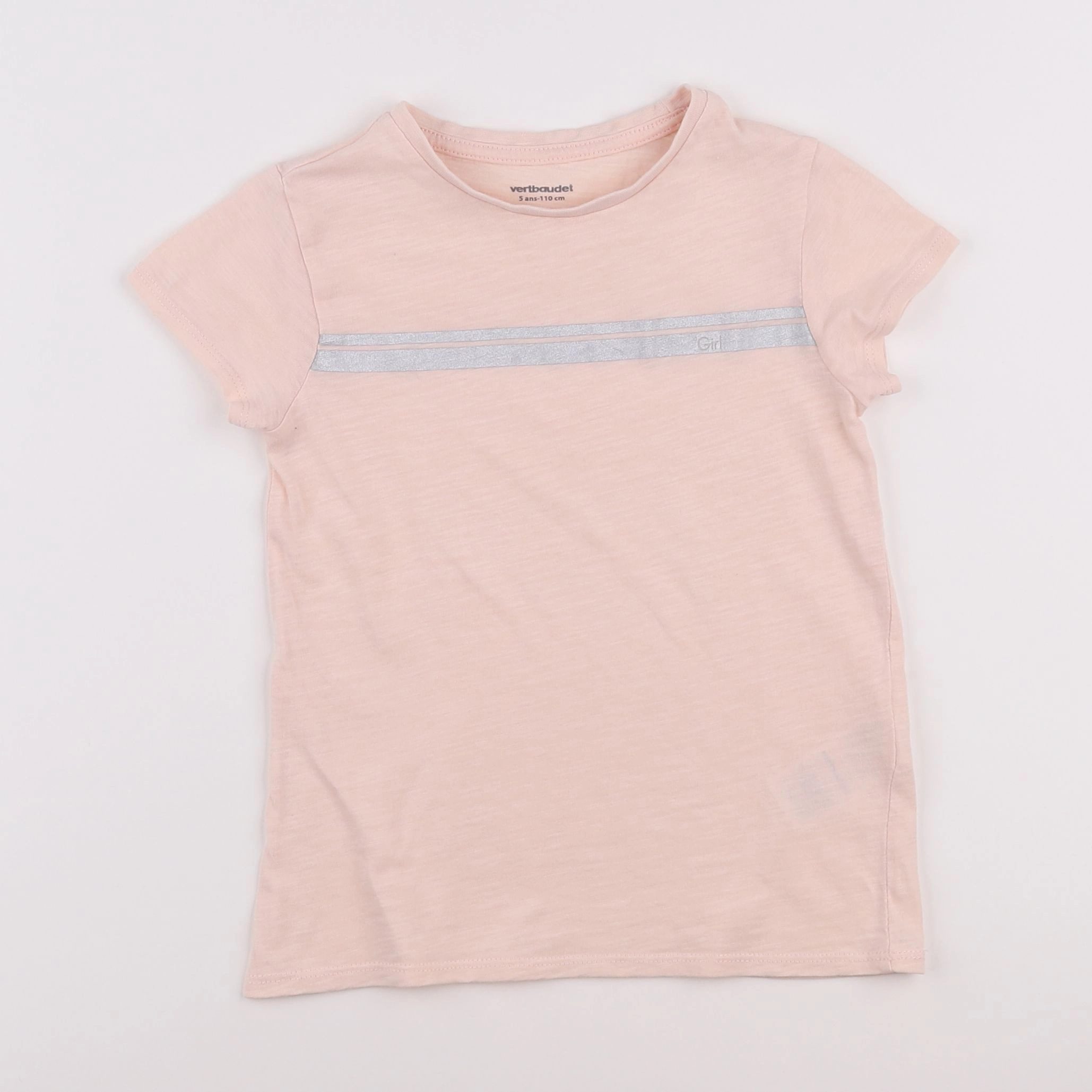 Vertbaudet - tee-shirt rose - 5 ans