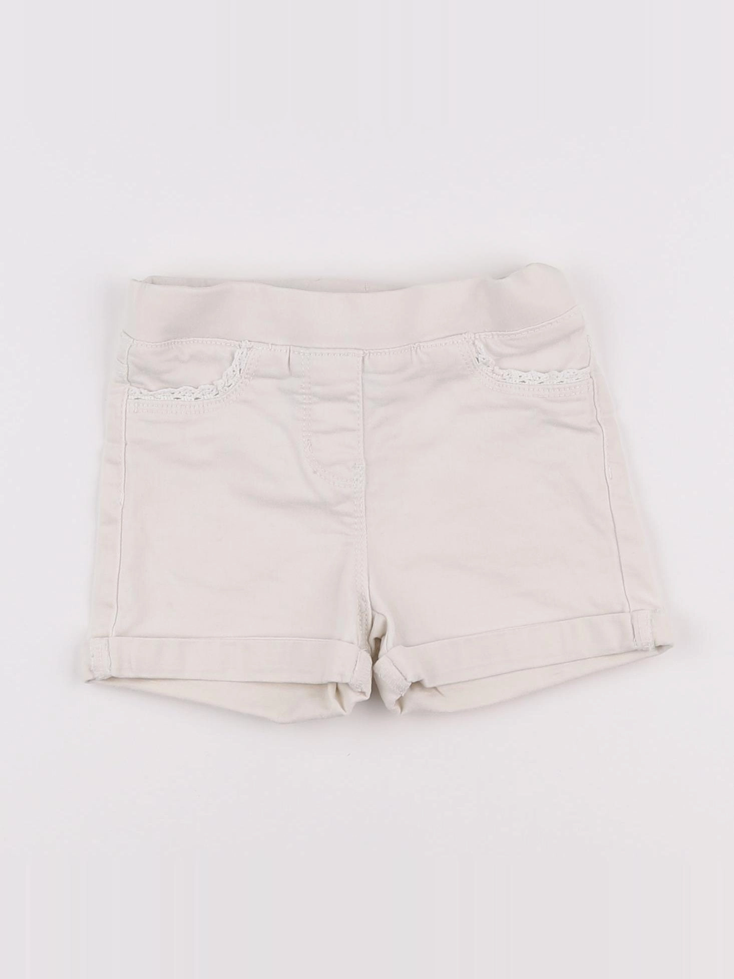 Vertbaudet - short beige - 12/18mois