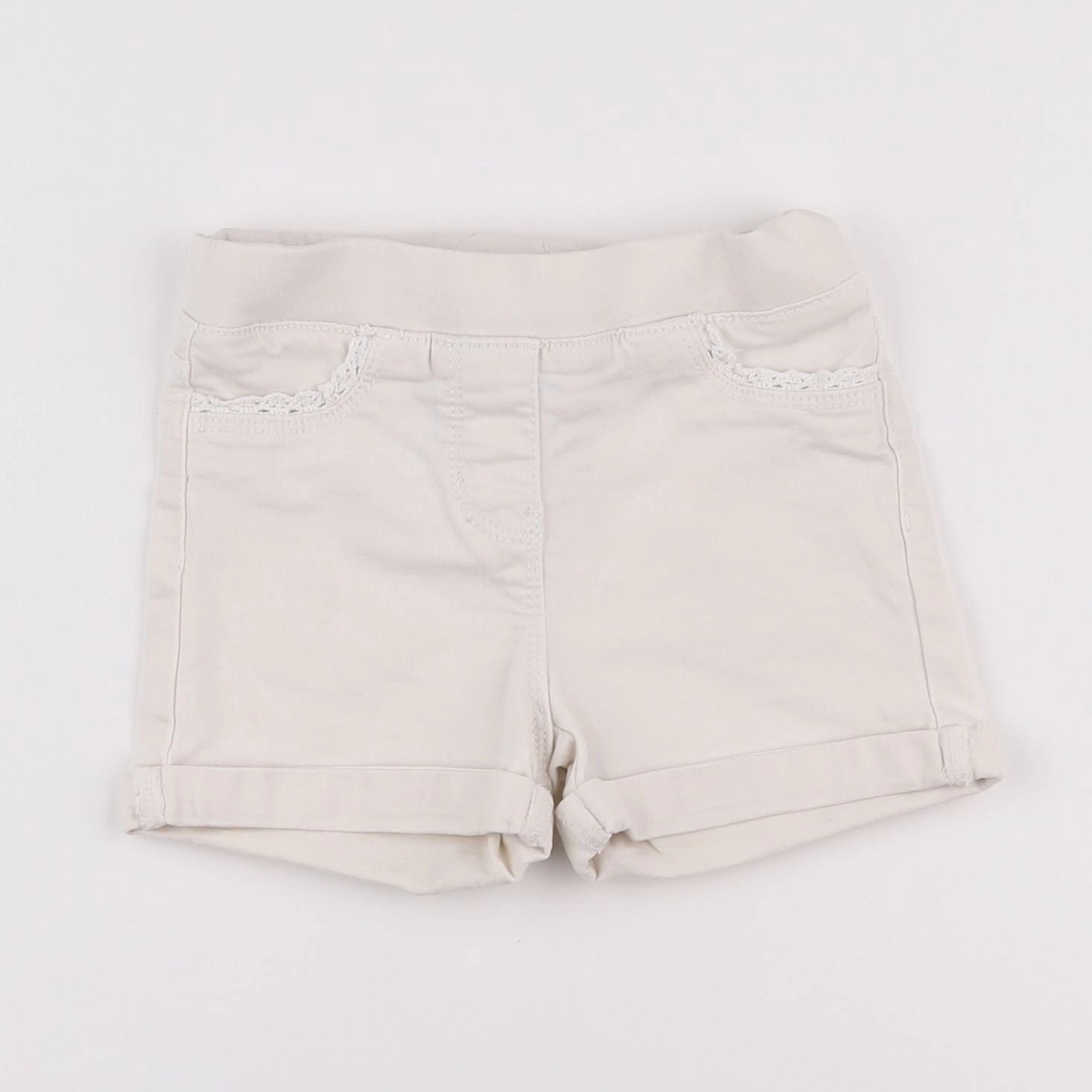 Vertbaudet - short beige - 3/4 ans