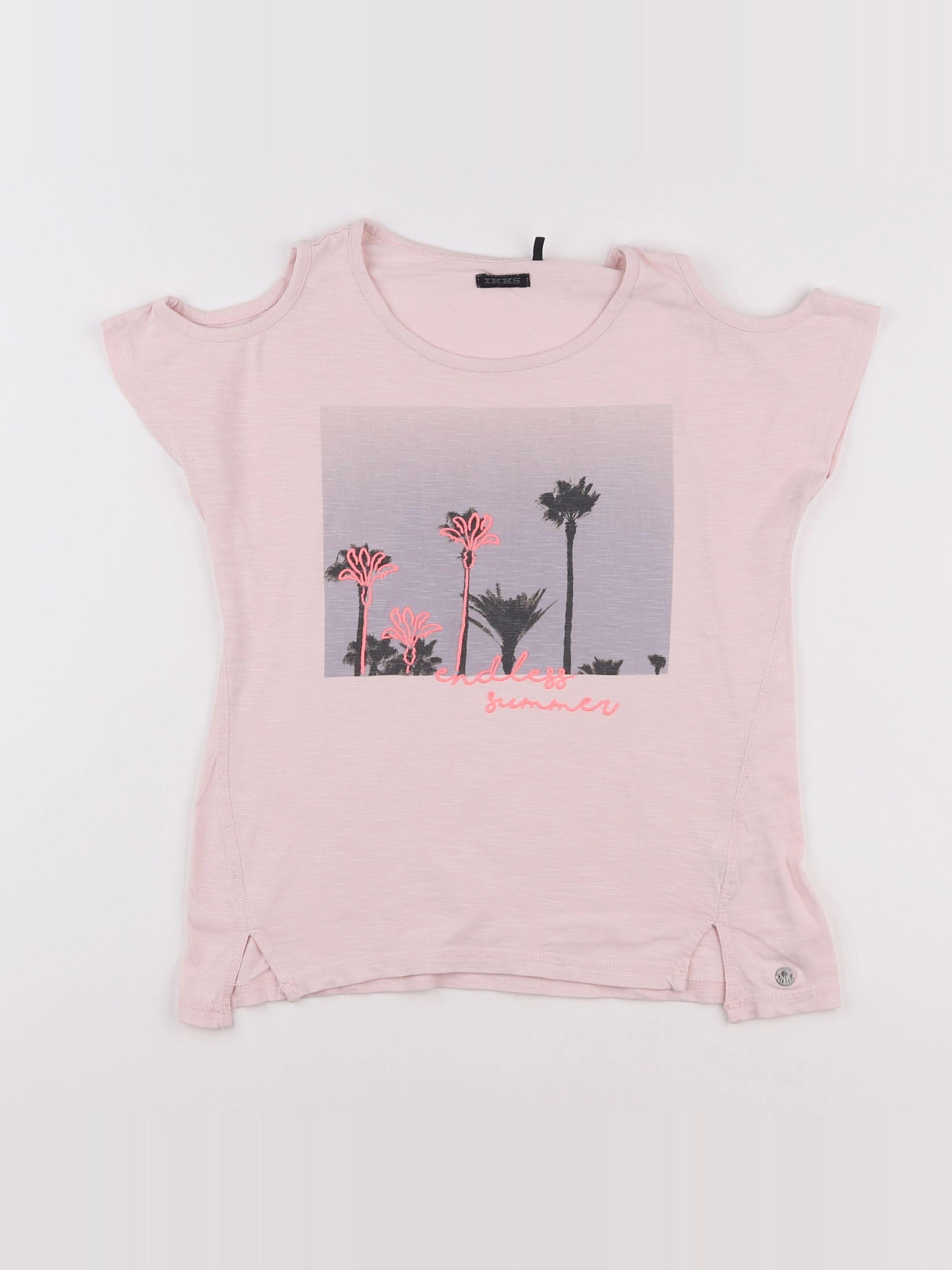 IKKS - tee-shirt rose - 10 ans