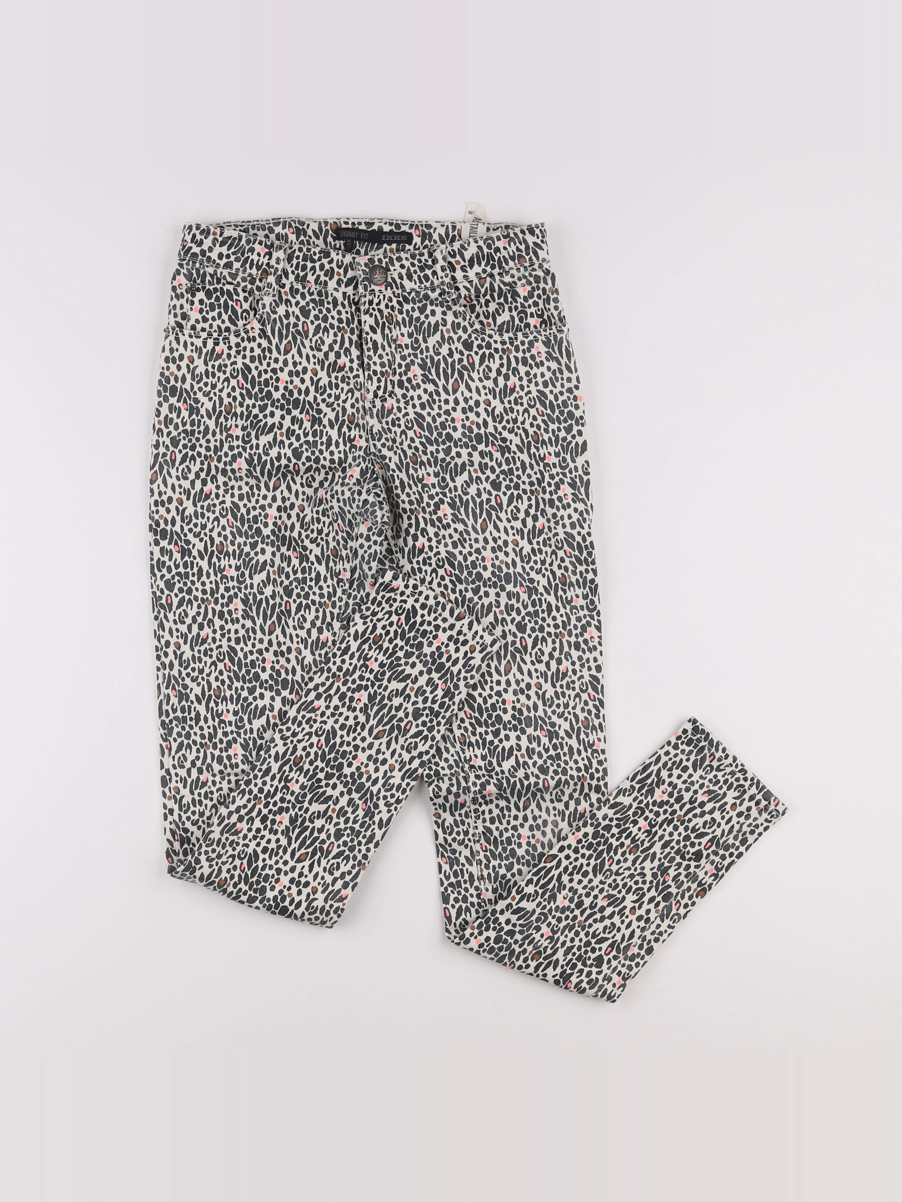 IKKS - jean beige, noir - 12 ans