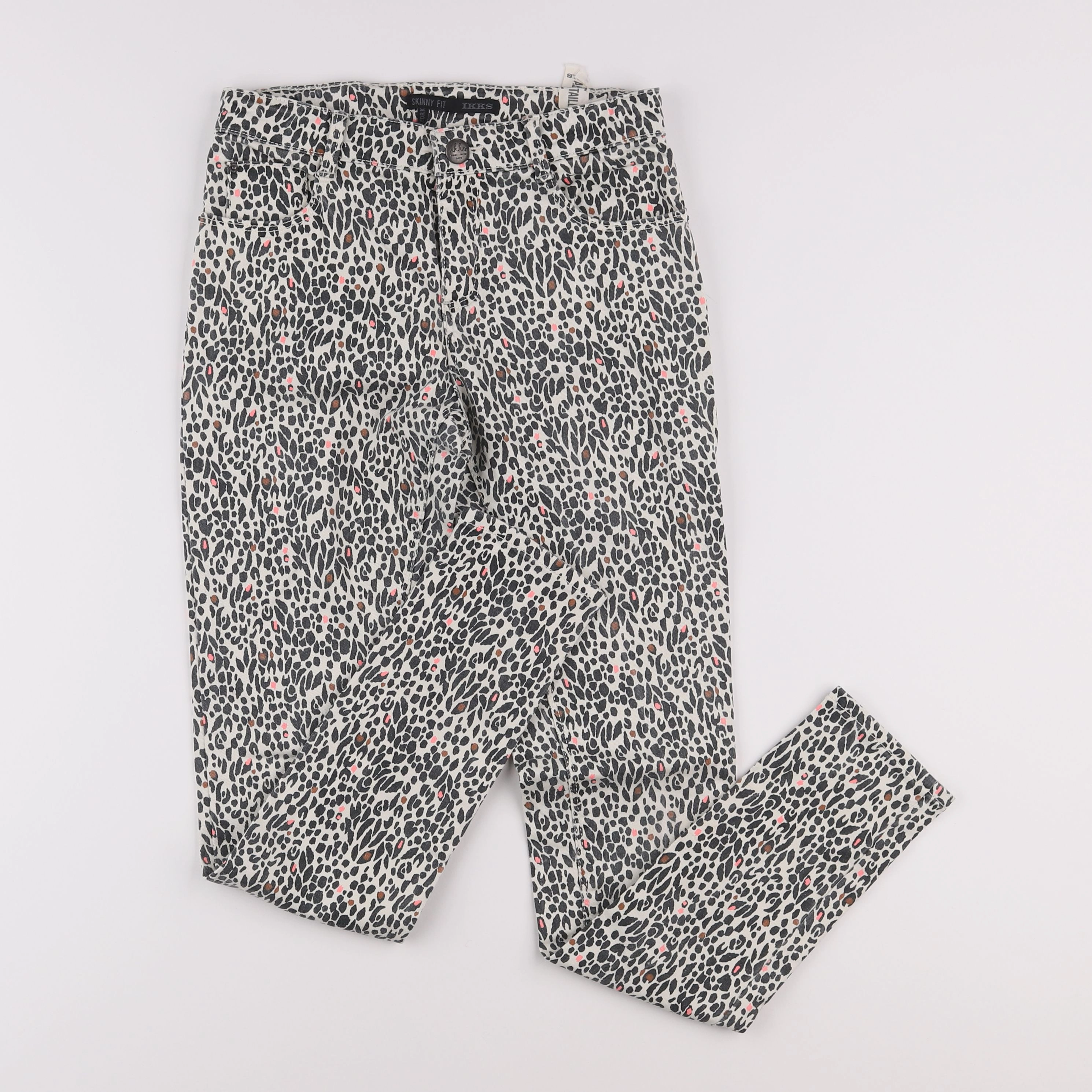 IKKS - jean beige, noir - 12 ans