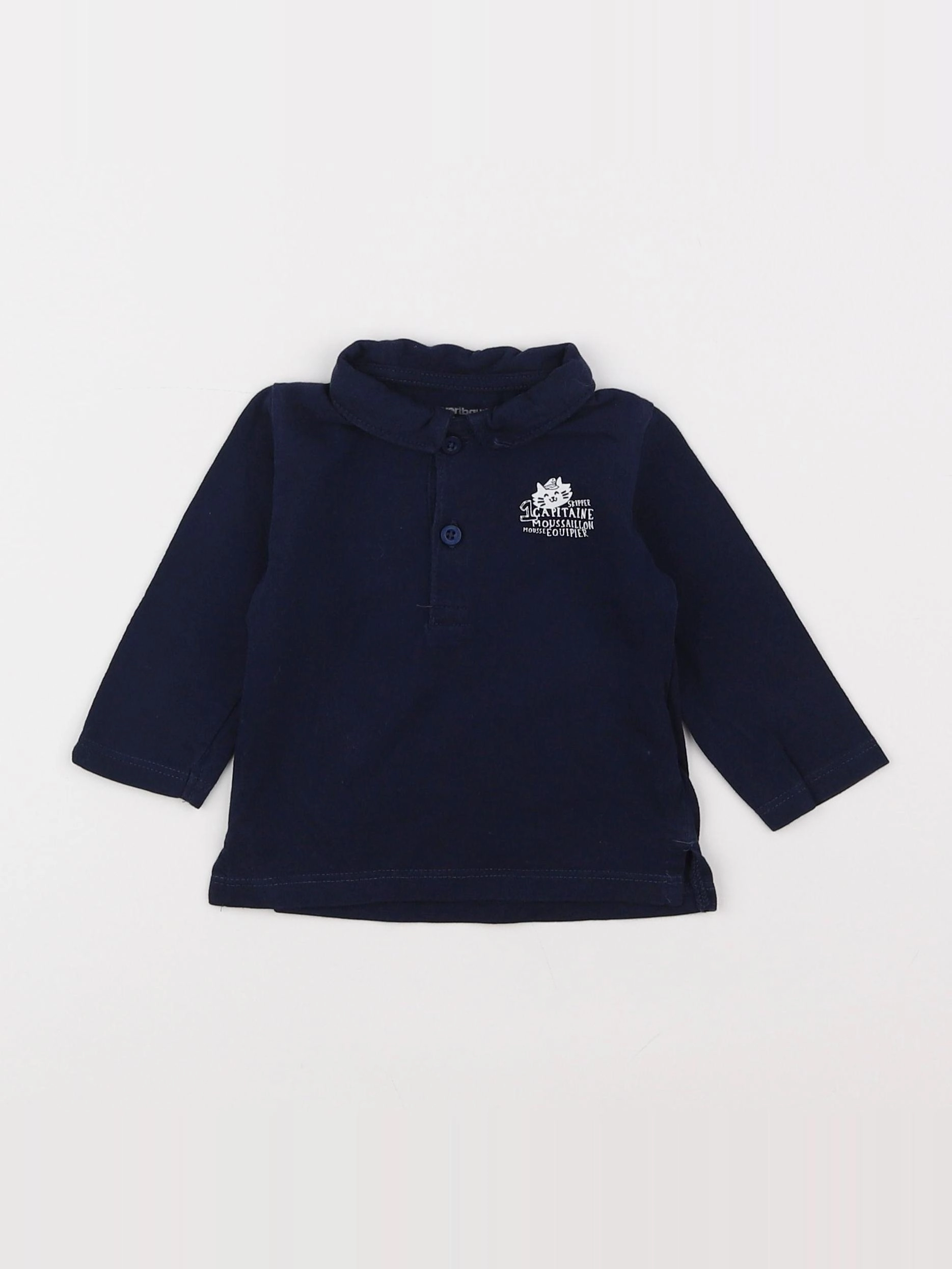 Vertbaudet - polo bleu - 3 mois