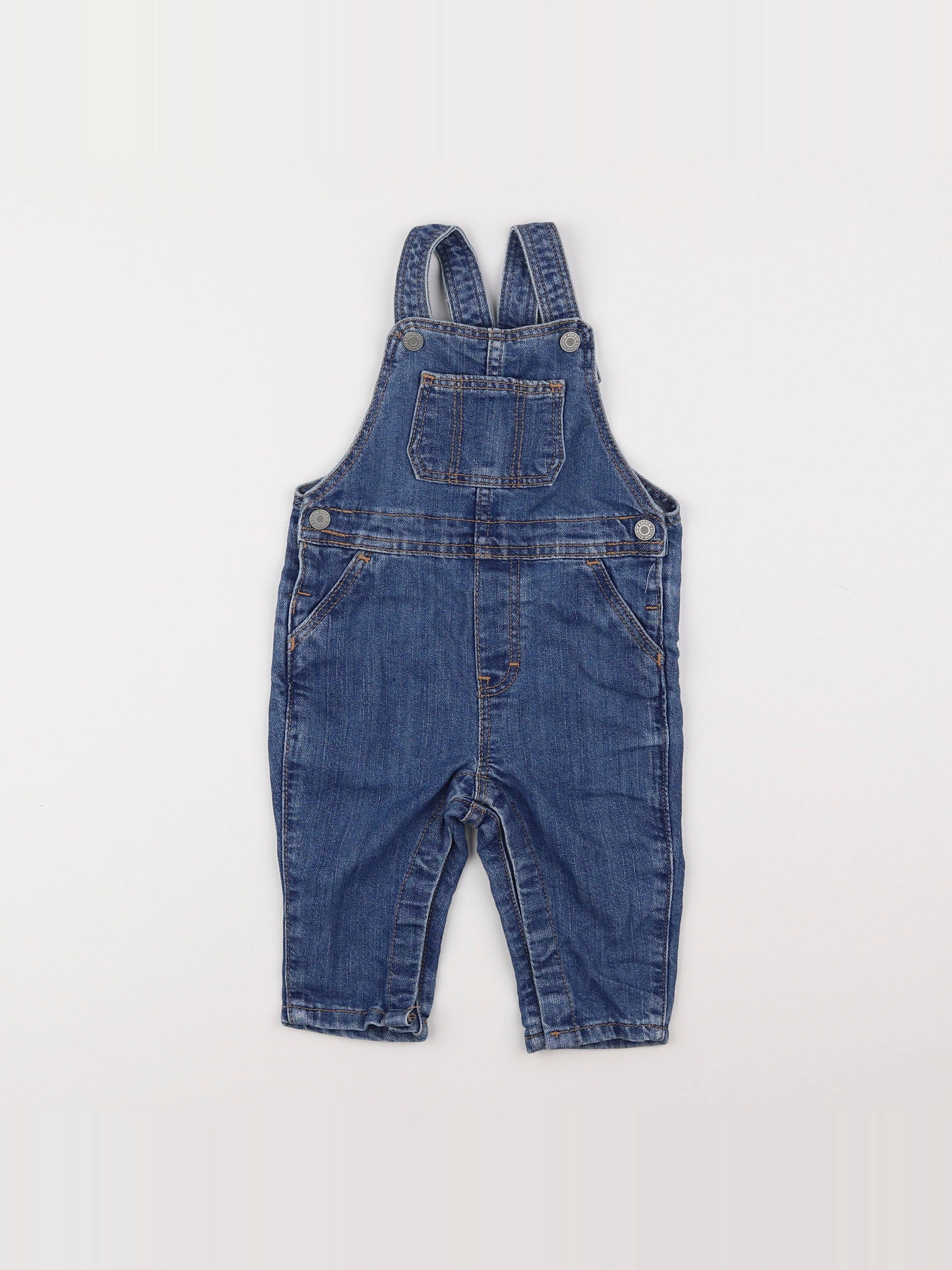 H&M - salopette bleu - 6/9 mois