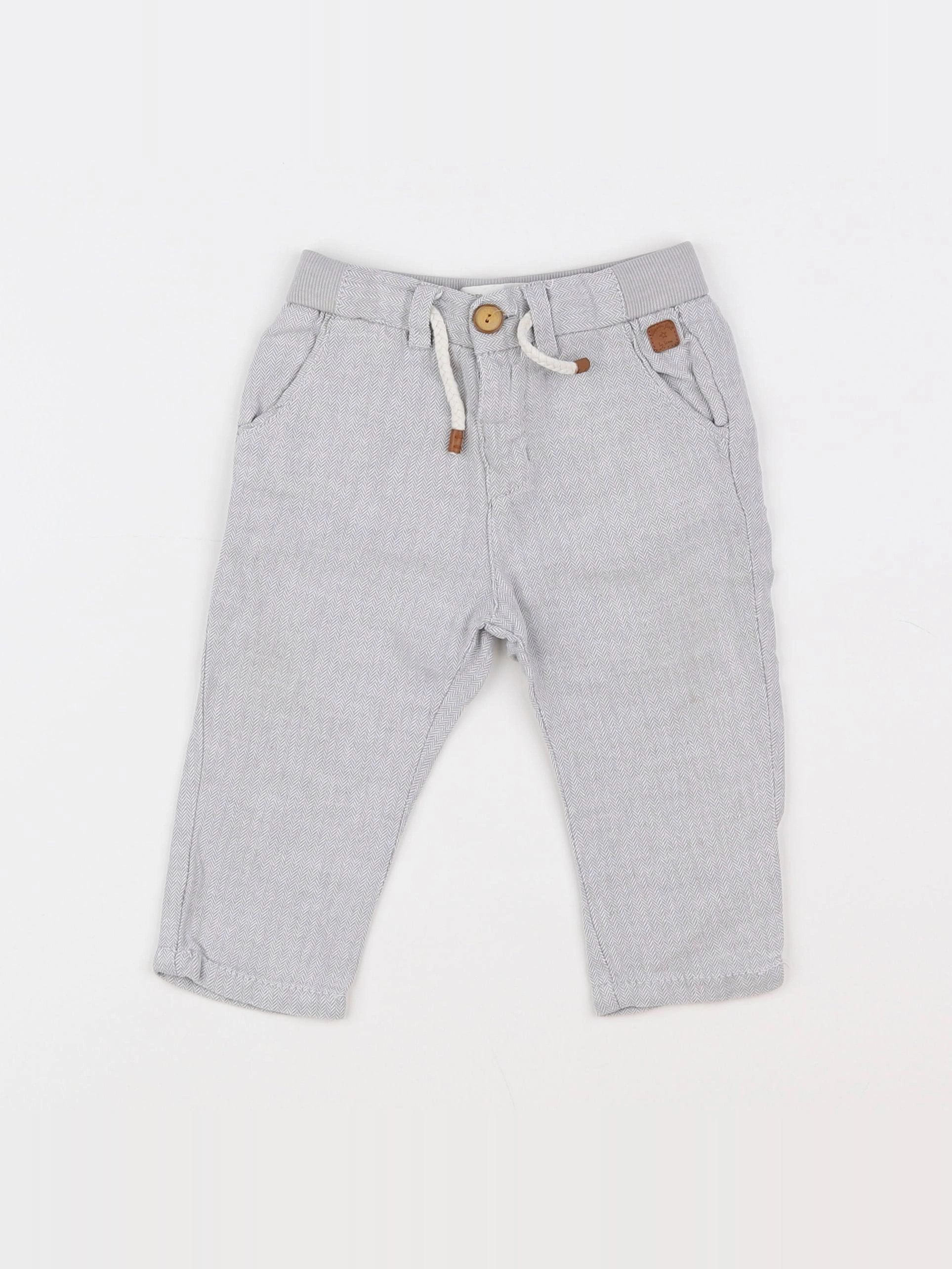 Zara - pantalon gris - 6/9 mois