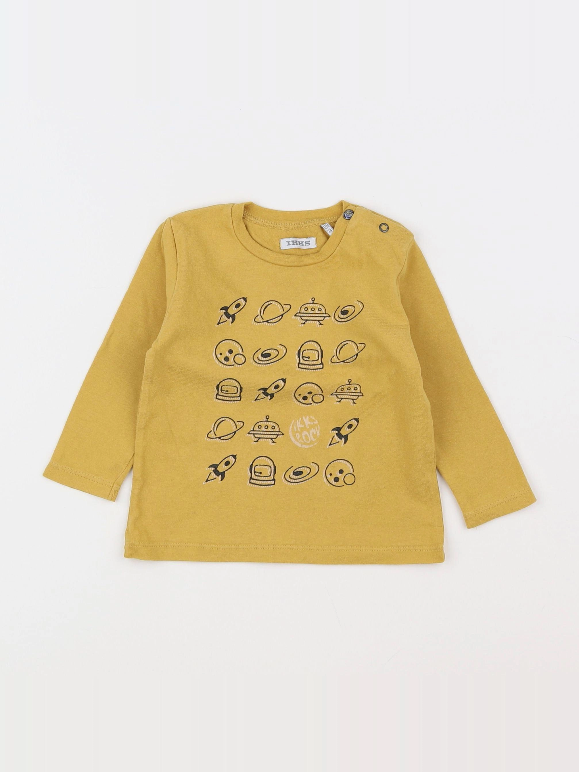 IKKS - tee-shirt jaune - 12 mois