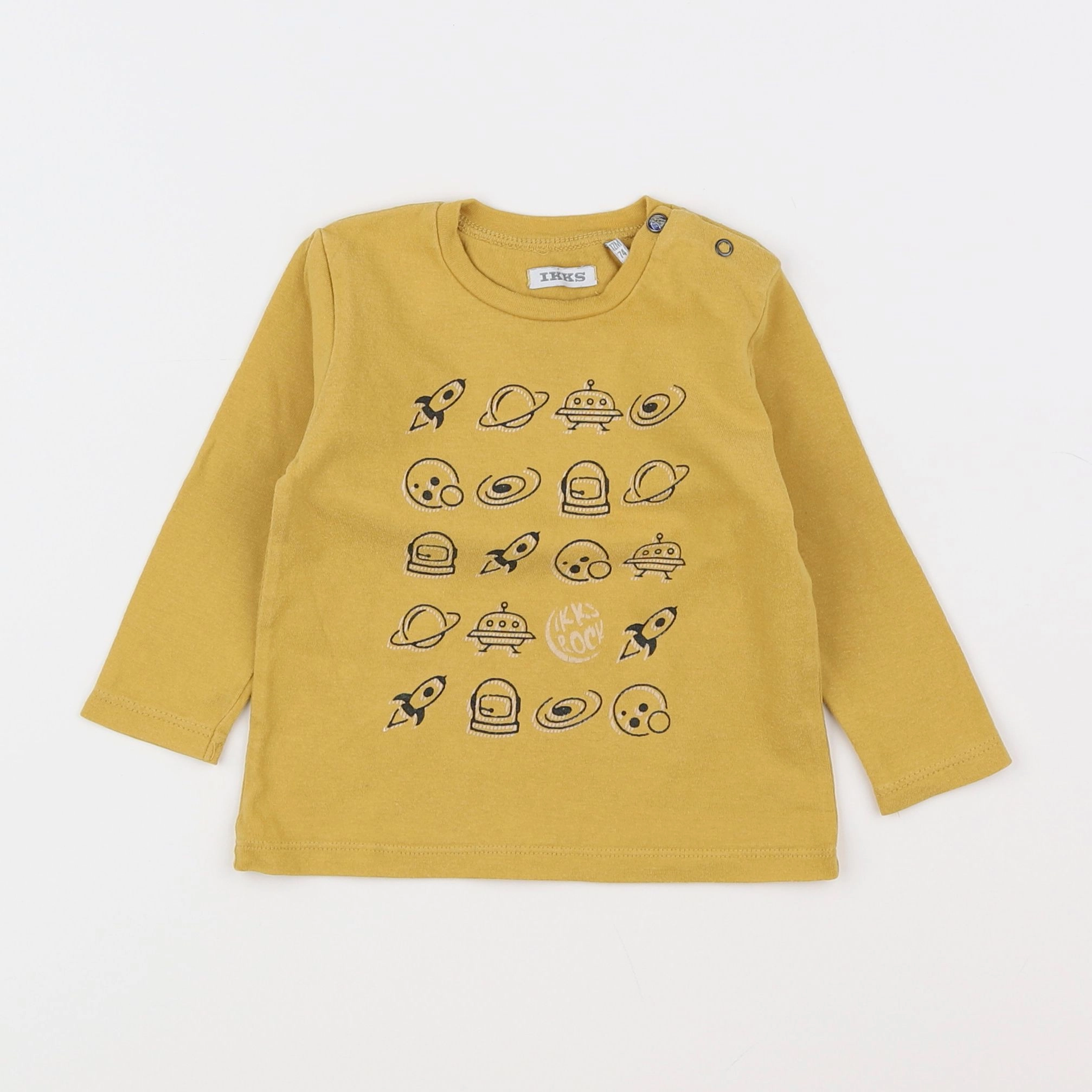 IKKS - tee-shirt jaune - 12 mois