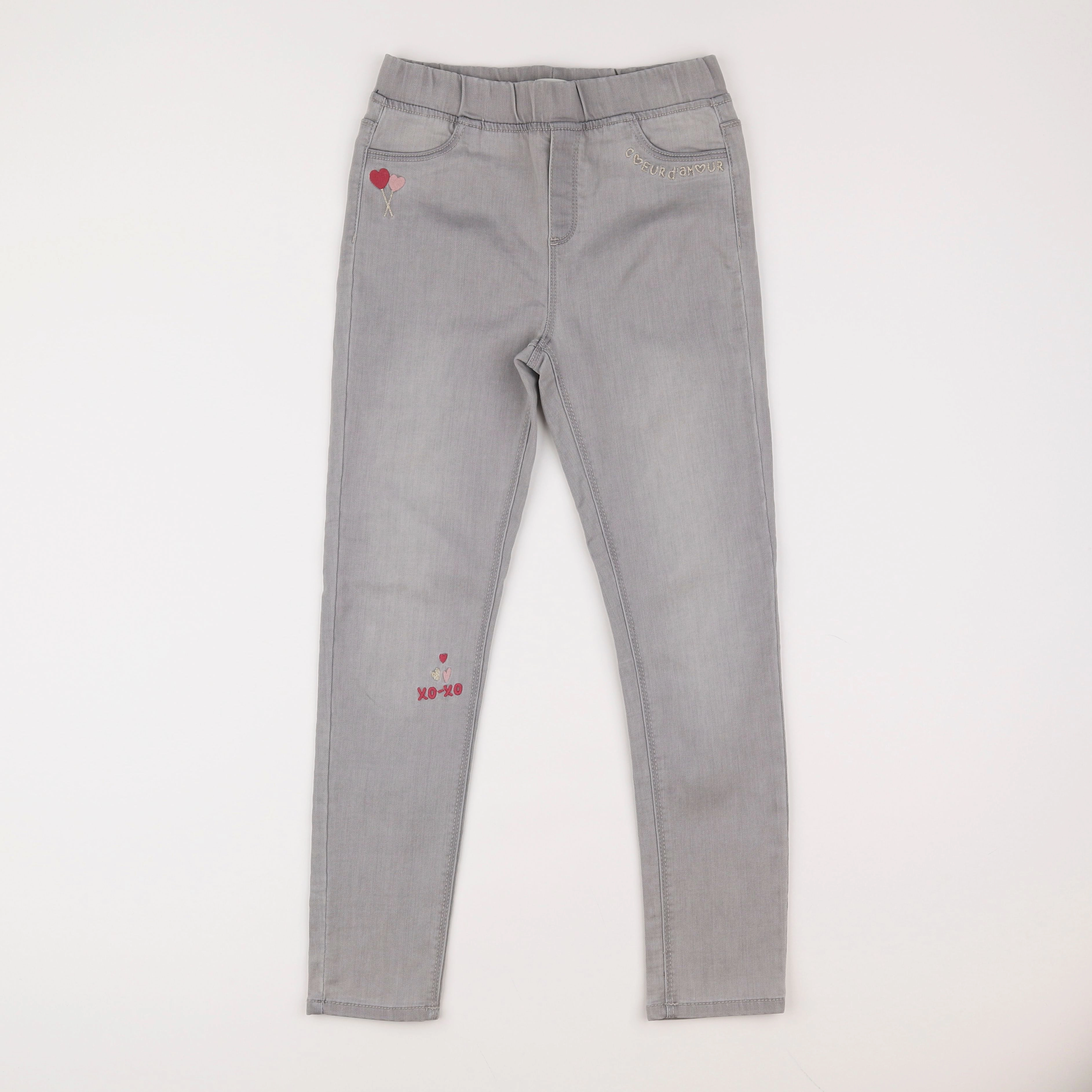 Vertbaudet - jegging gris - 10 ans