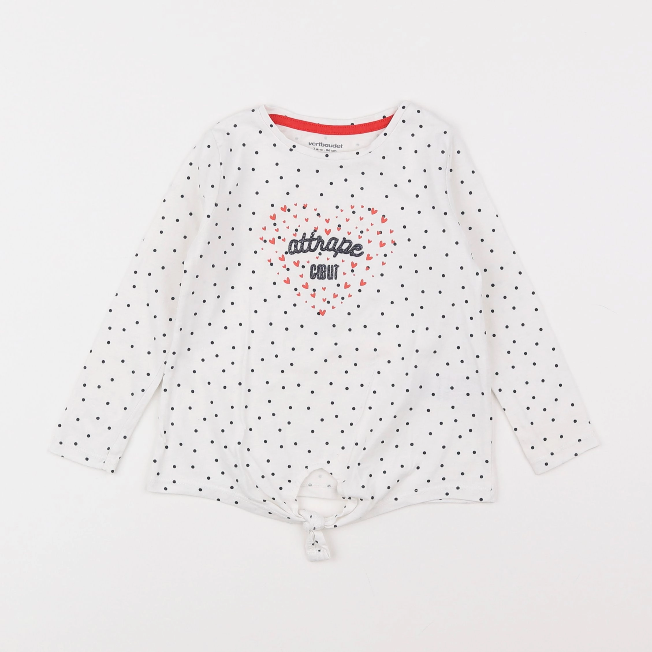 Vertbaudet - tee-shirt blanc - 2 ans