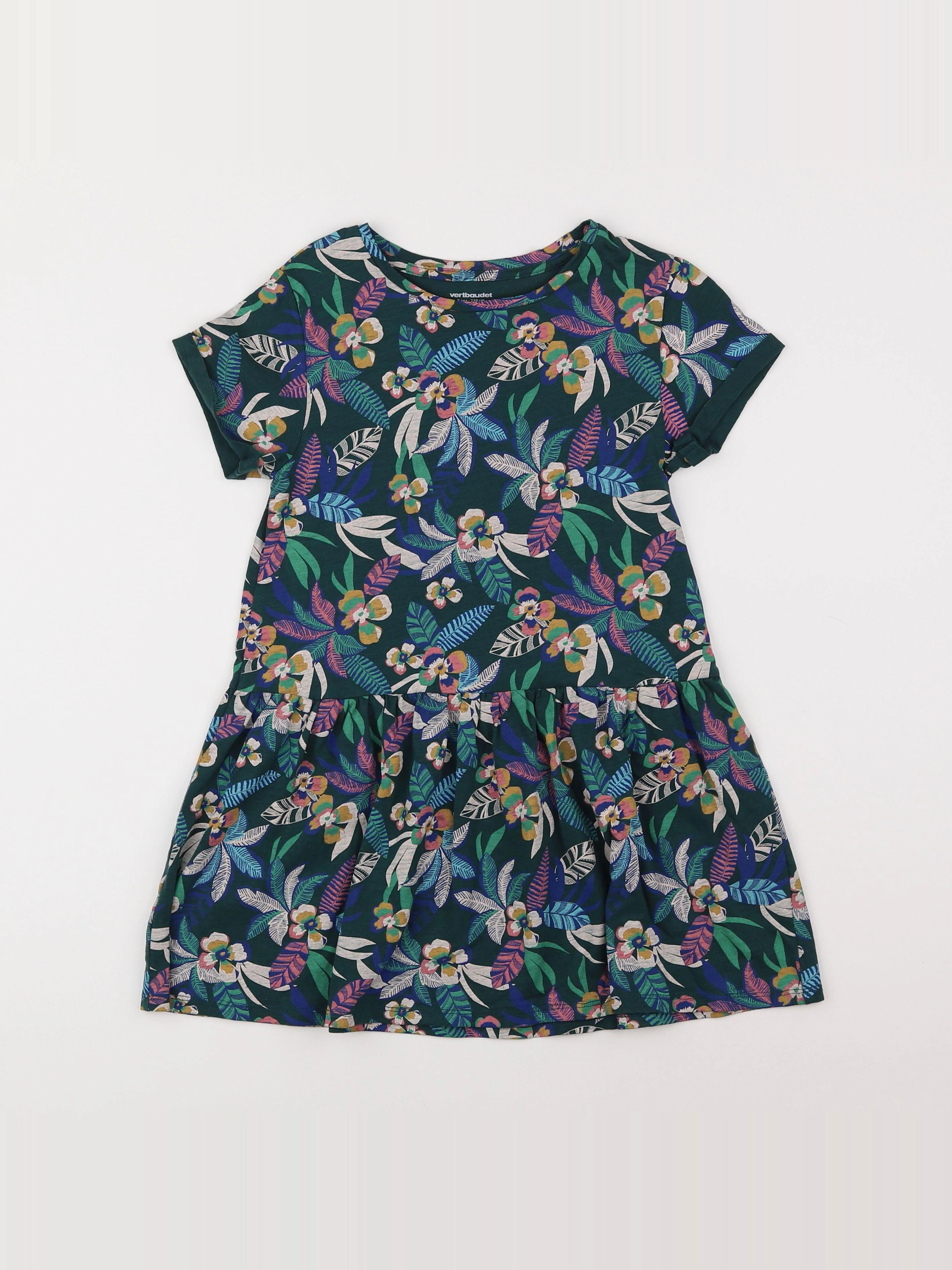 Vertbaudet - robe multicolore - 8 ans