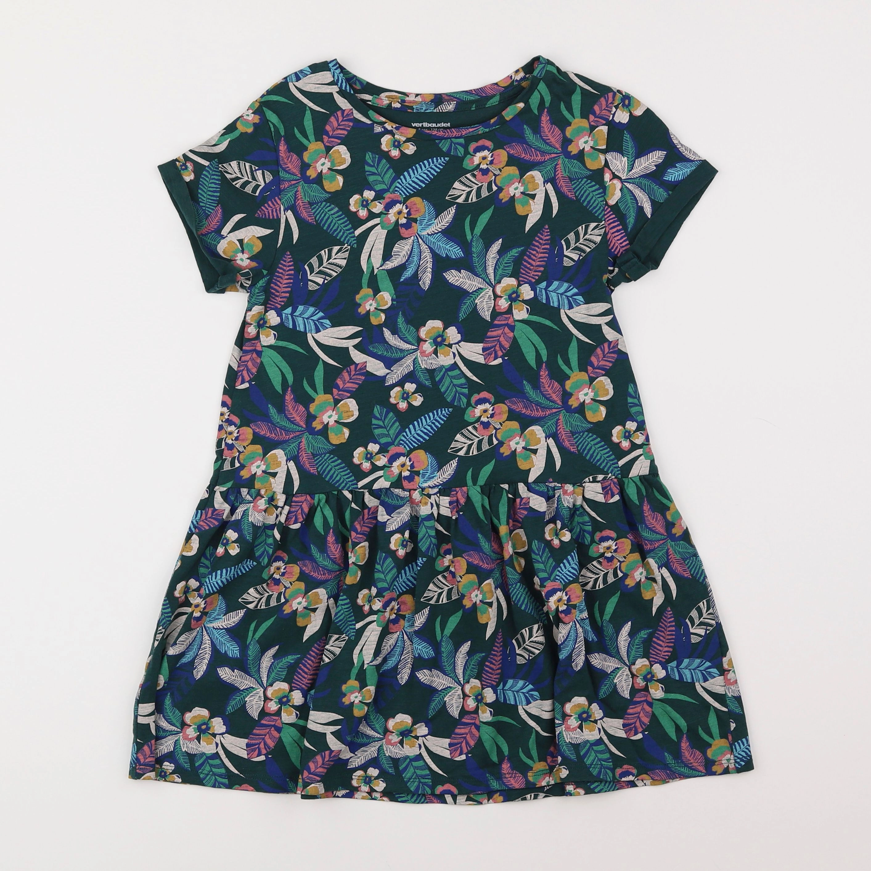 Vertbaudet - robe multicolore - 8 ans