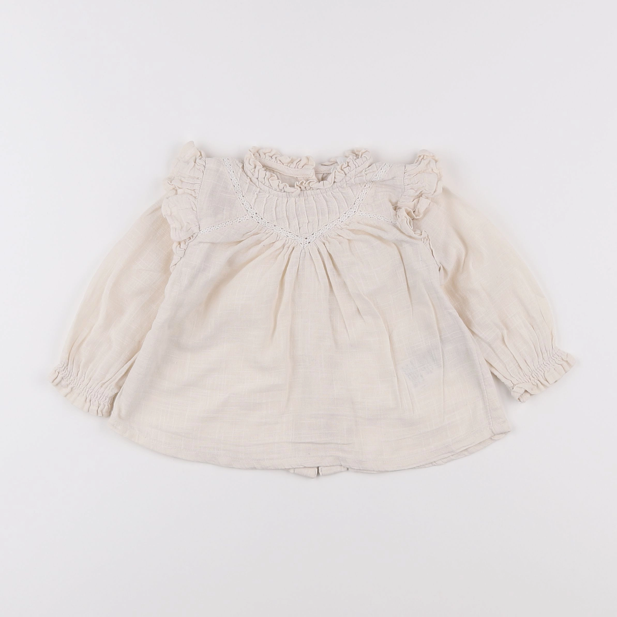Vertbaudet - blouse beige - 12 mois