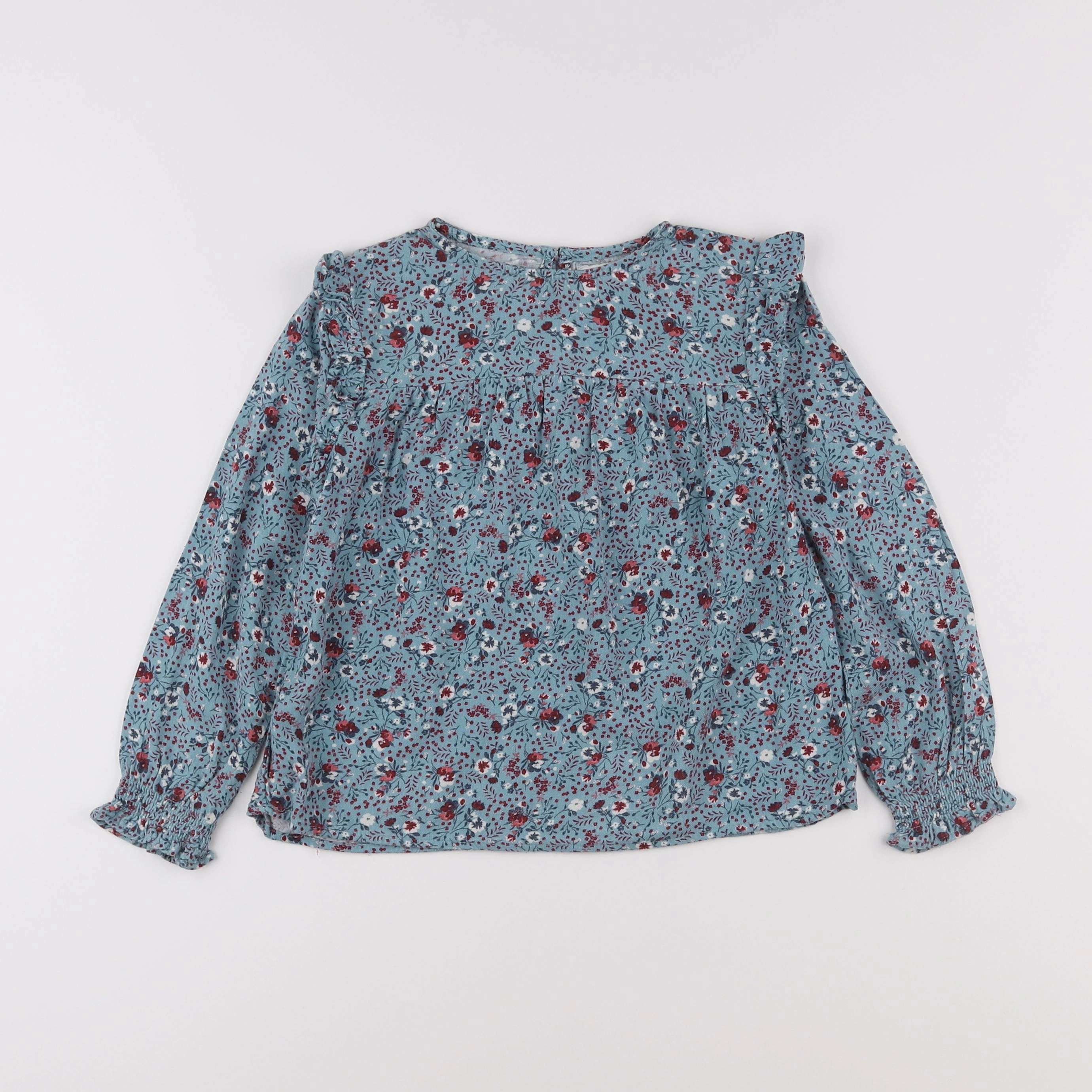 Vertbaudet - blouse vert, rouge - 6 ans