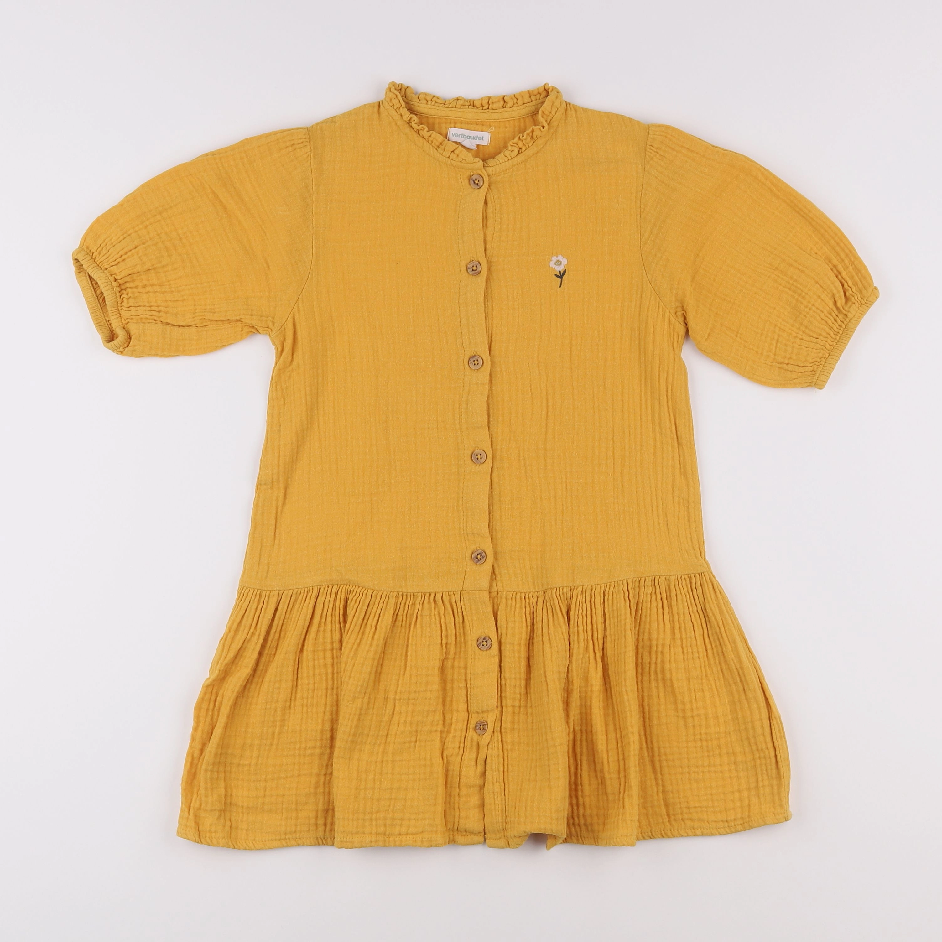 Vertbaudet - robe jaune - 7 ans