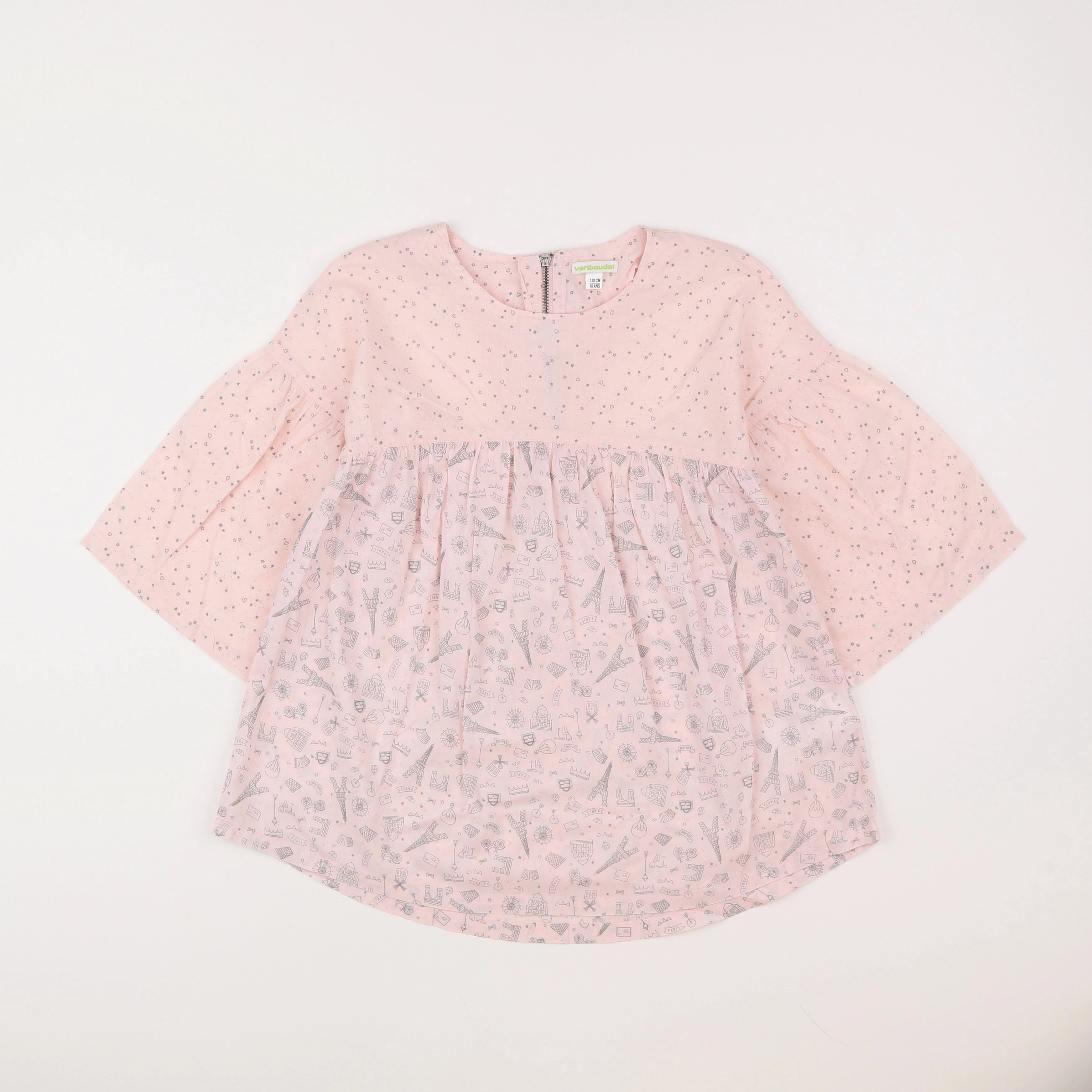 Vertbaudet - blouse rose - 10 ans