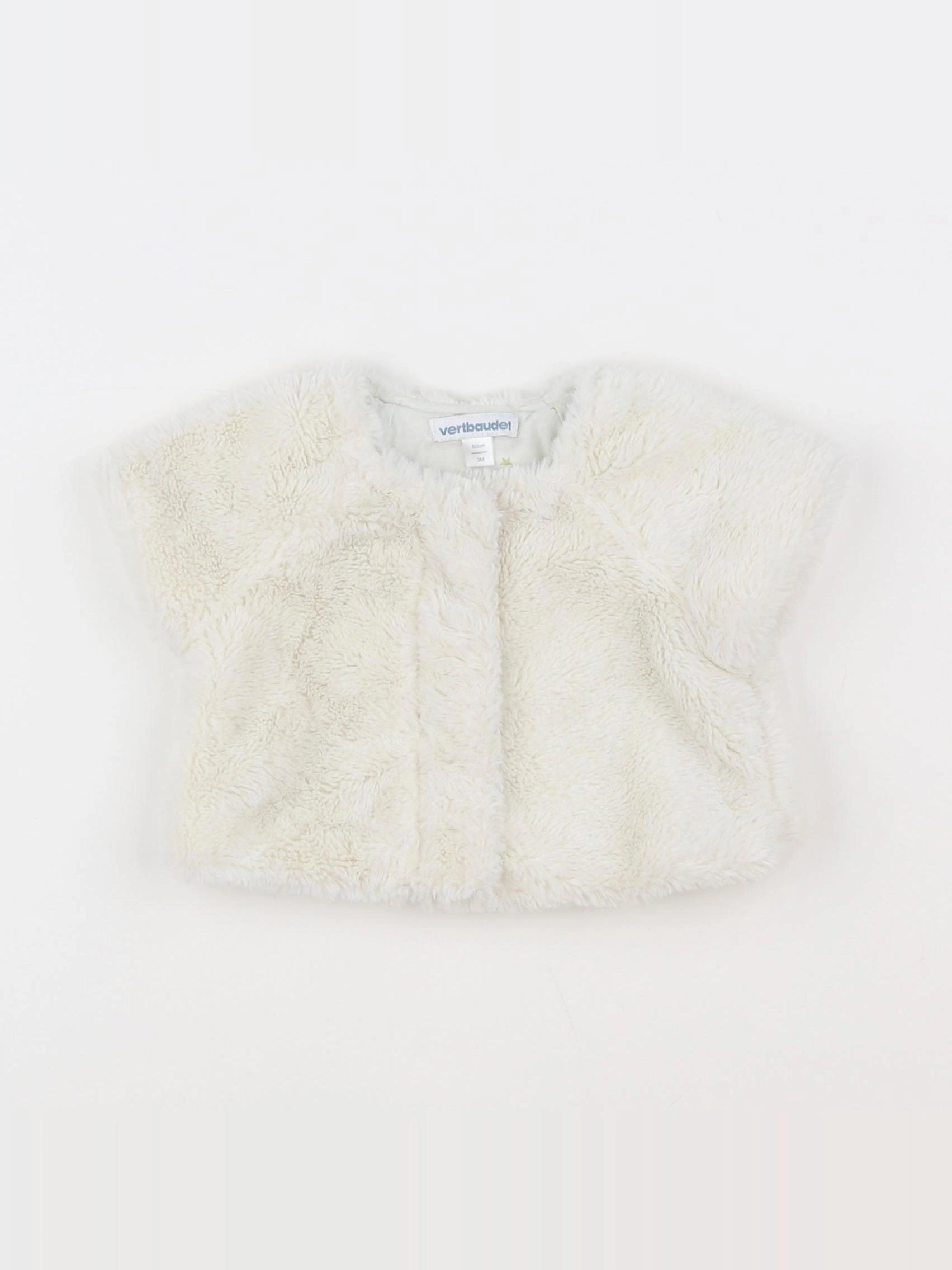 Vertbaudet - gilet beige - 3 mois