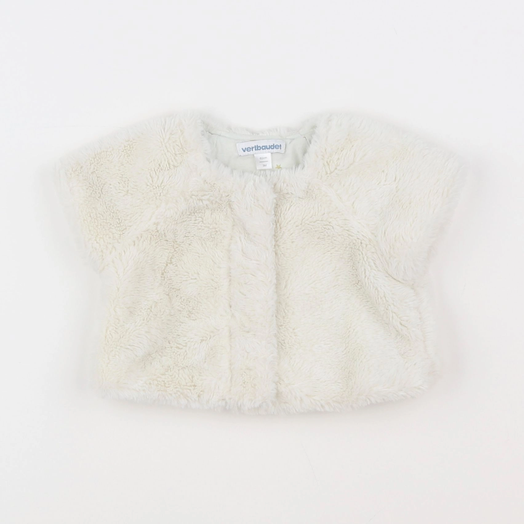 Vertbaudet - gilet beige - 3 mois