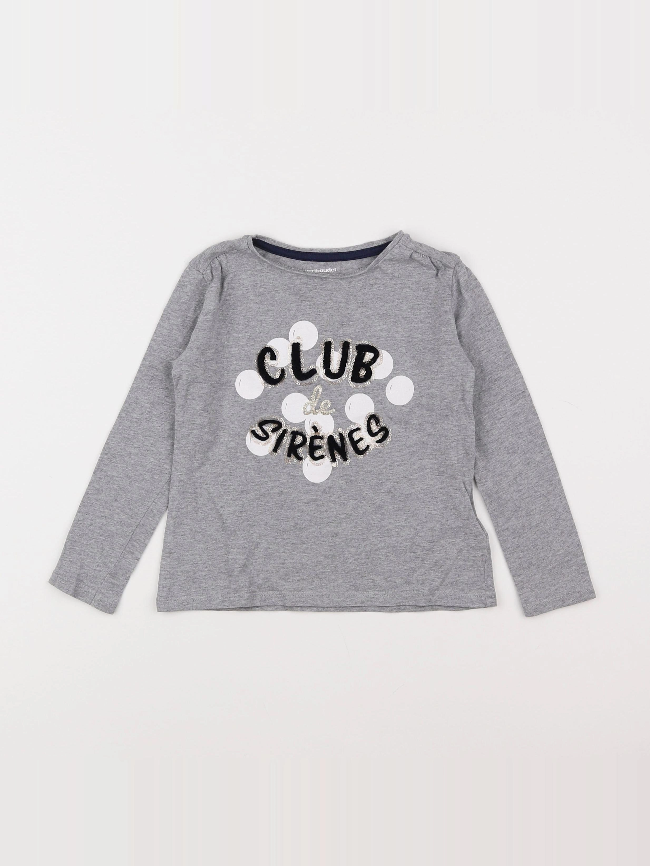 Vertbaudet - tee-shirt gris - 4 ans