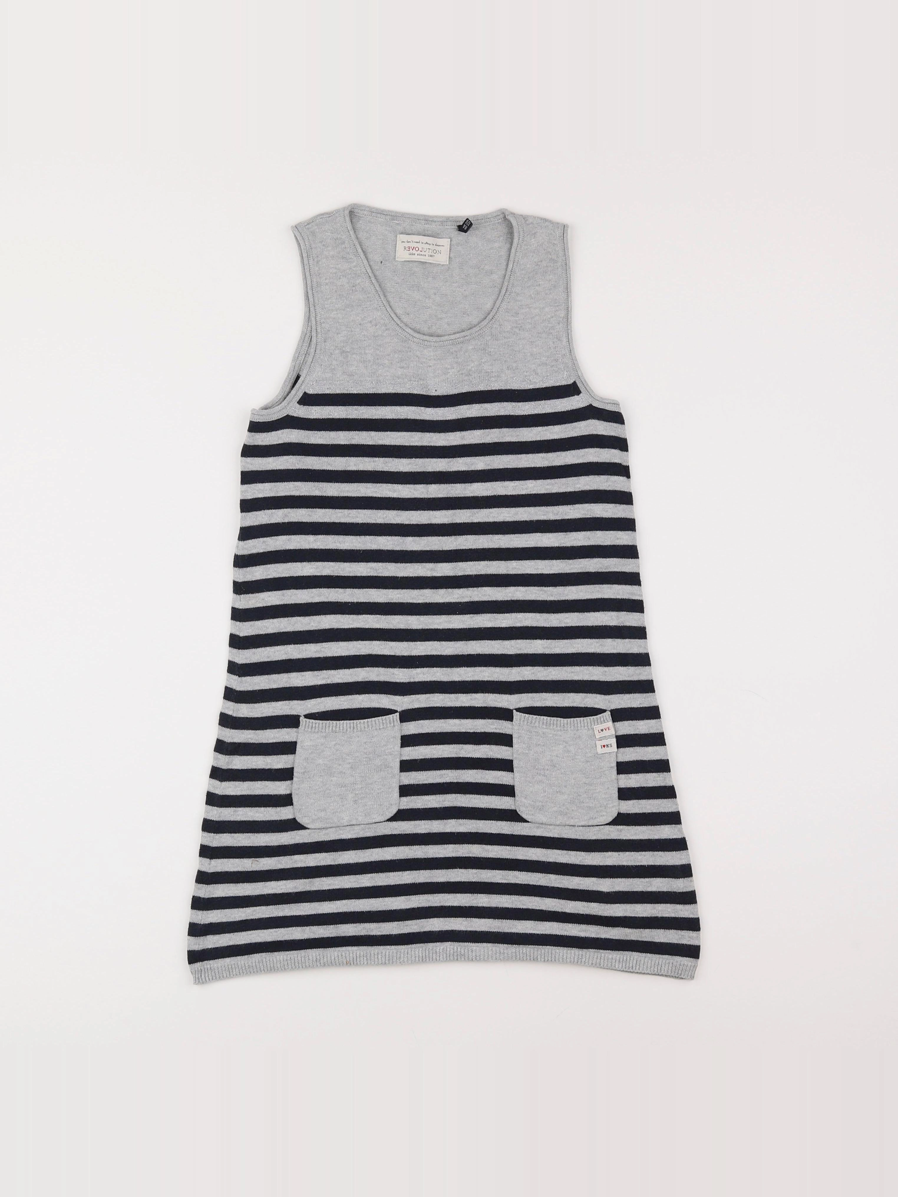 IKKS - robe gris - 8 ans
