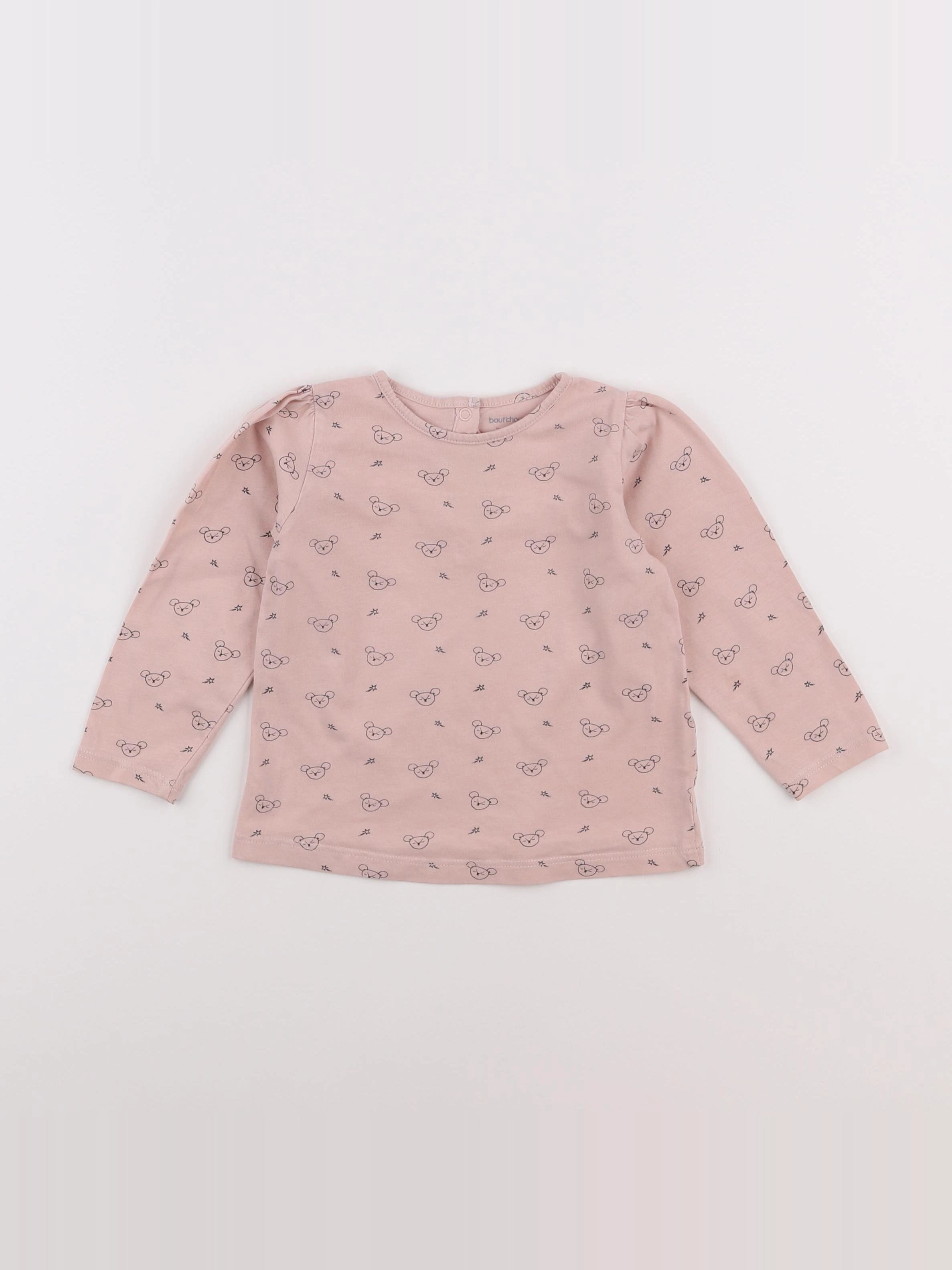 Boutchou - tee-shirt rose - 2 ans