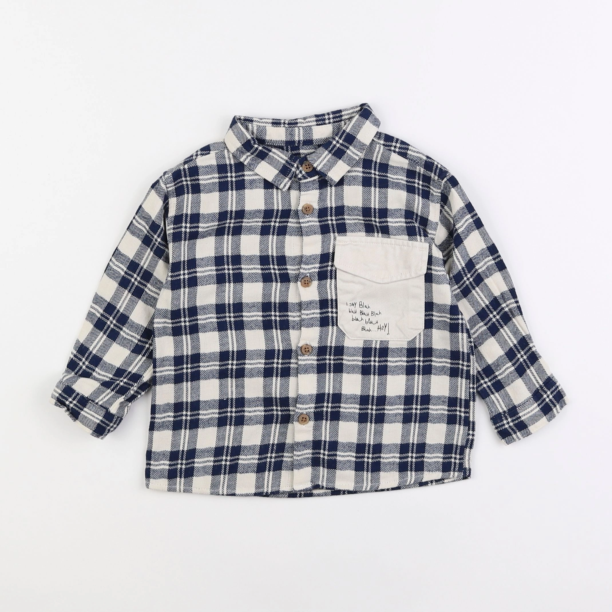Zara - chemise bleu - 9/12 mois