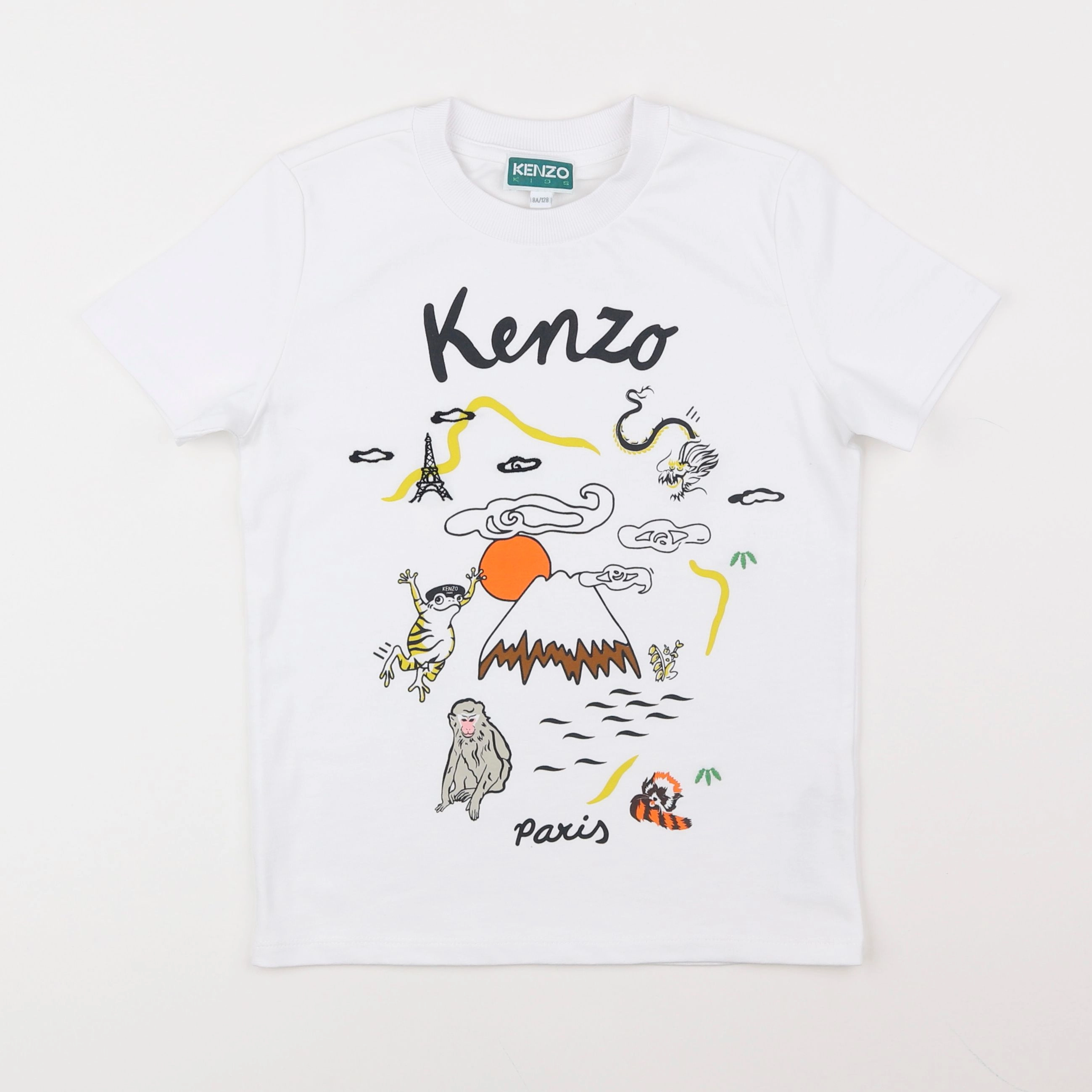 Kenzo - tee-shirt blanc - 8 ans