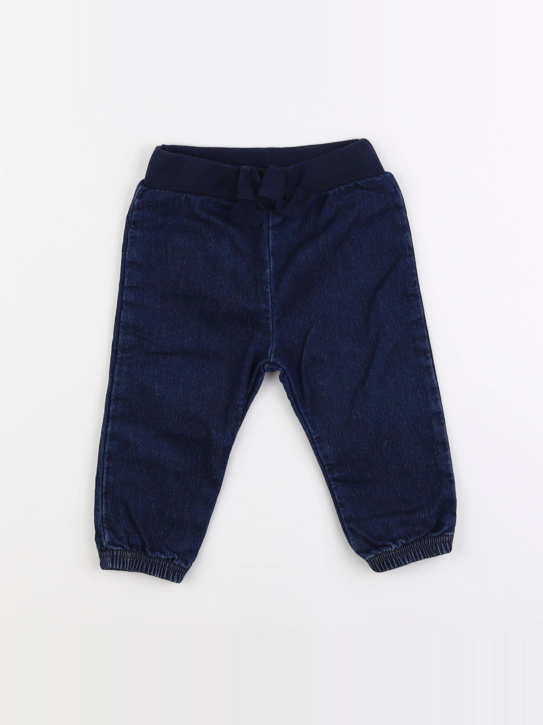 Petit Bateau - pantalon bleu - 12 mois