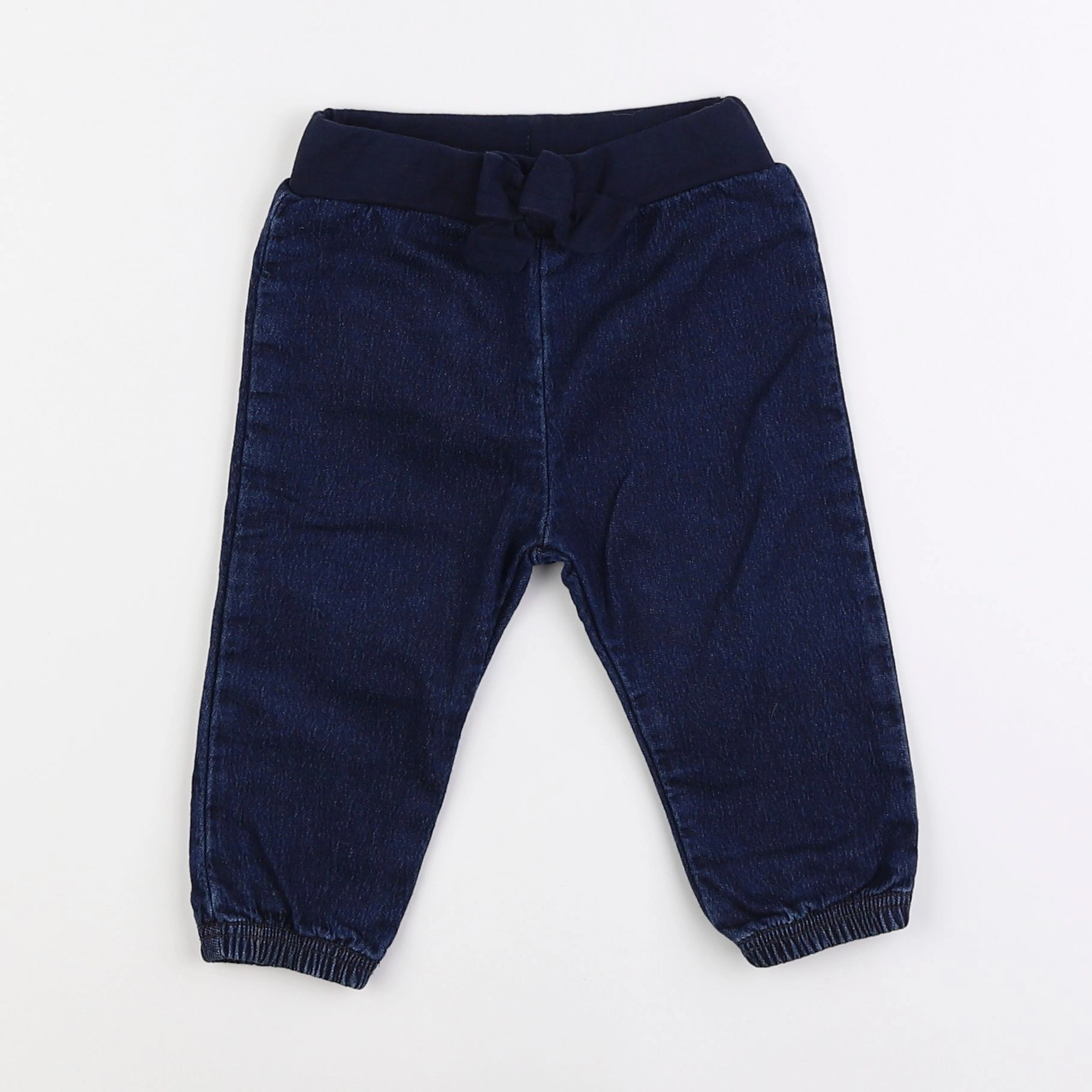 Petit Bateau - pantalon bleu - 12 mois