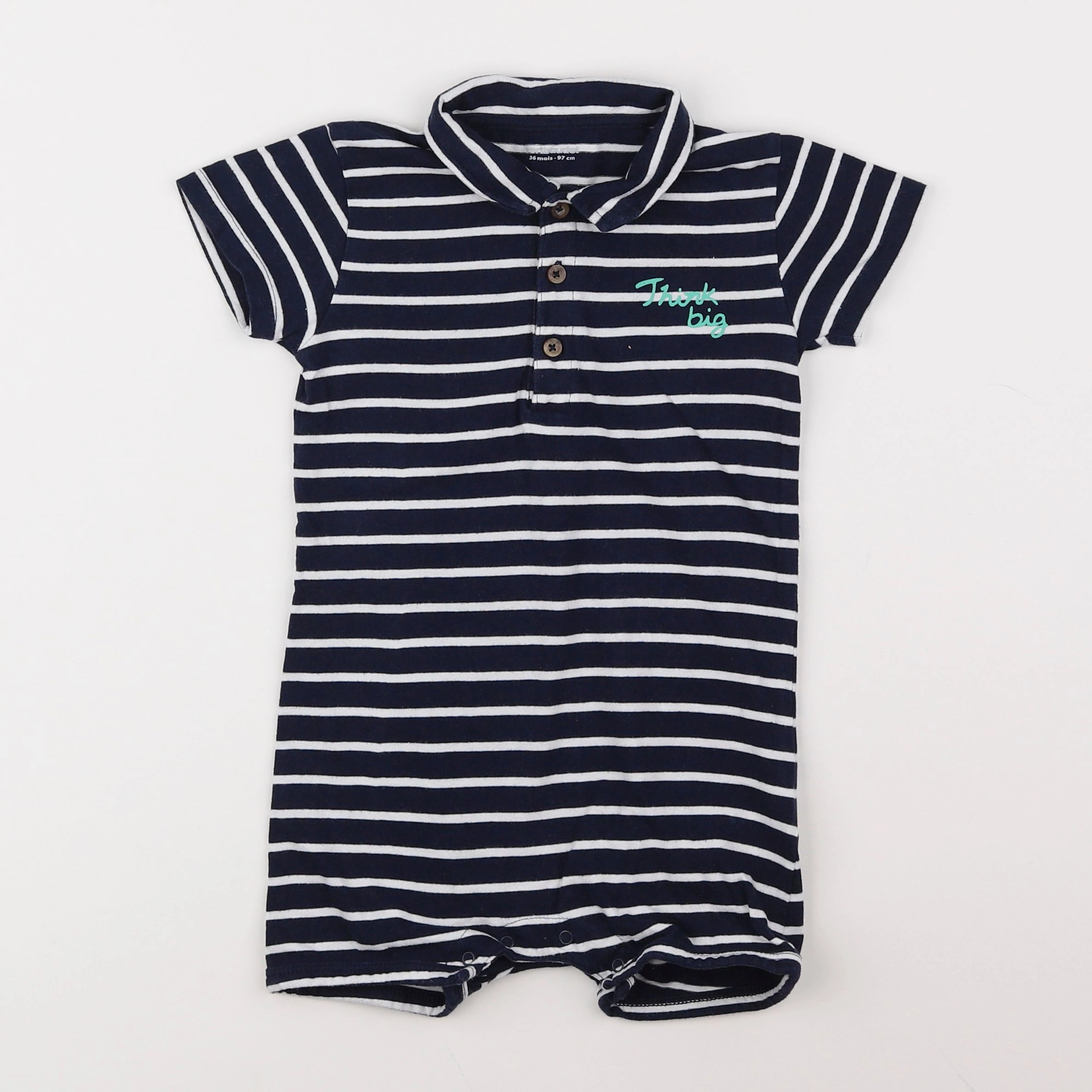 Vertbaudet - pyjama coton bleu - 3 ans