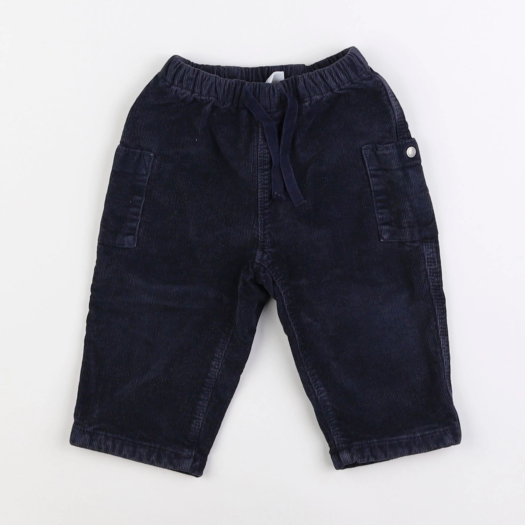 Petit Bateau - pantalon bleu - 12 mois