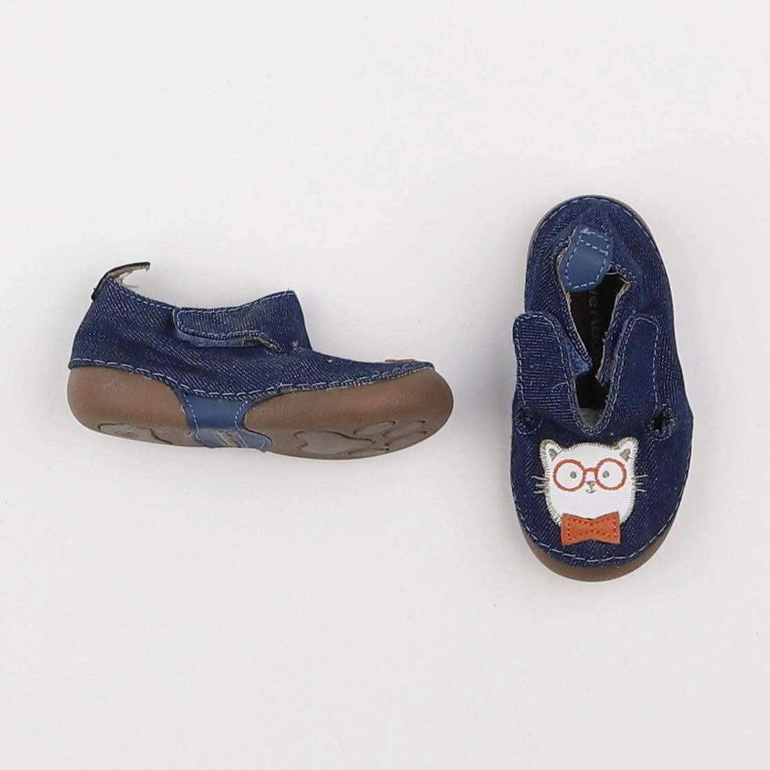 Vertbaudet - chaussons bleu - pointure 19