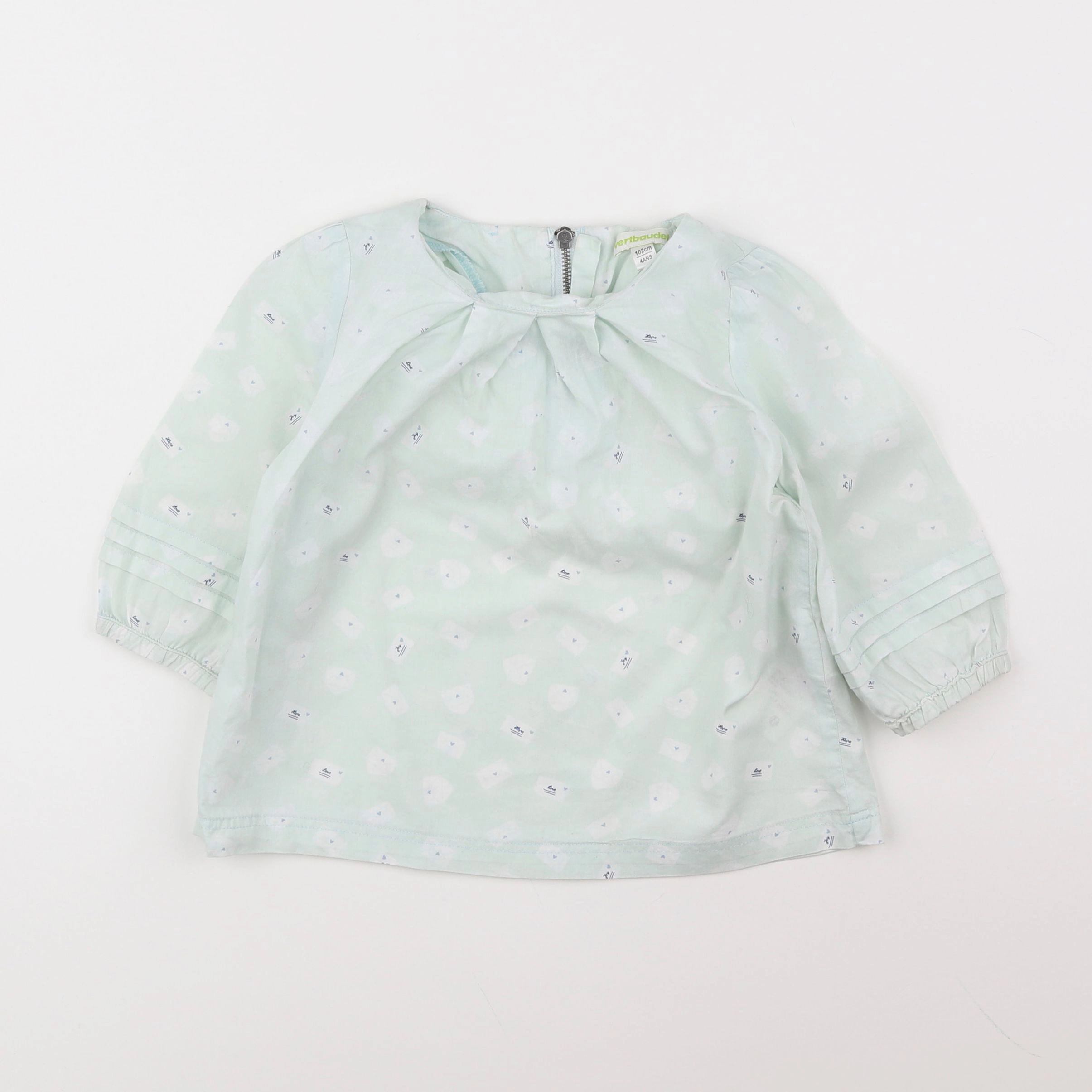 Vertbaudet - blouse bleu - 4 ans