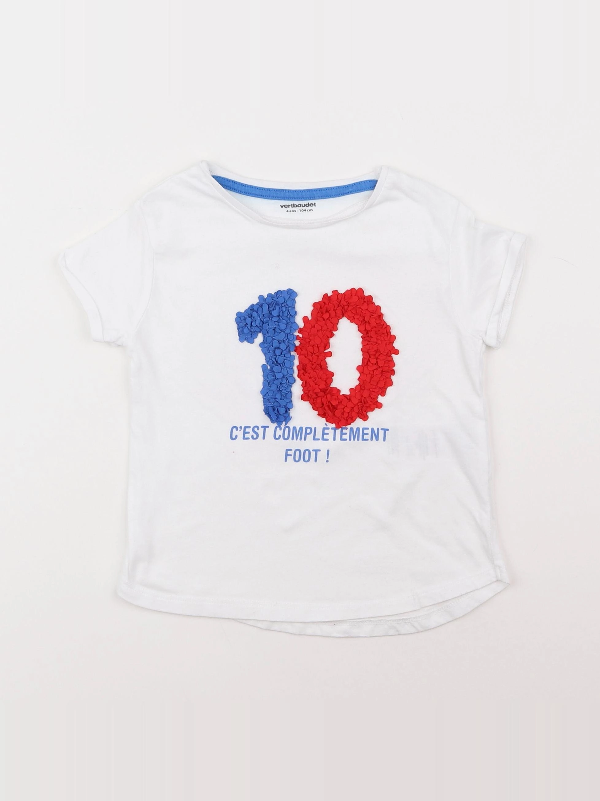 Vertbaudet - tee-shirt blanc - 4 ans