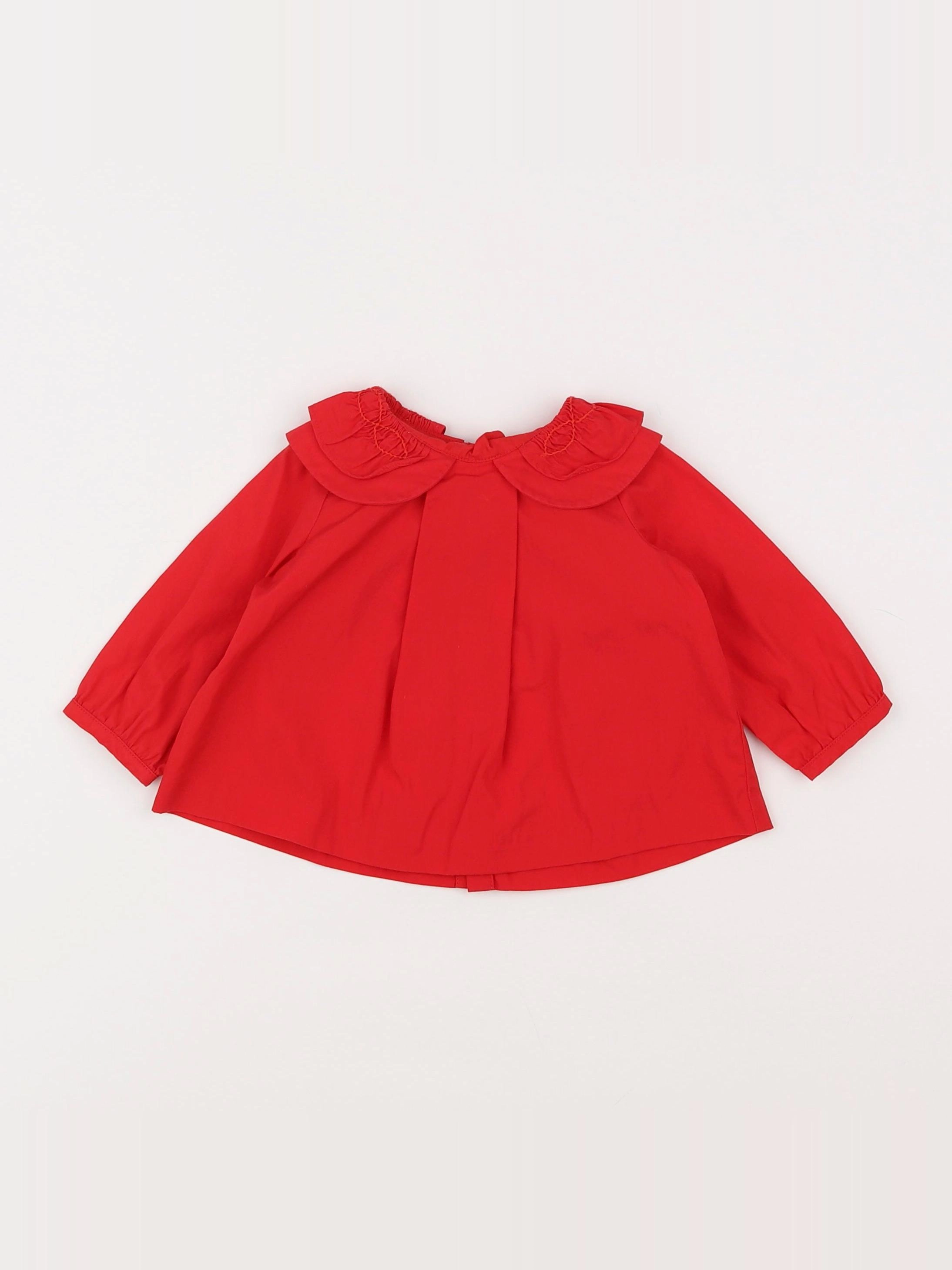 Jacadi - blouse rouge - 6 mois