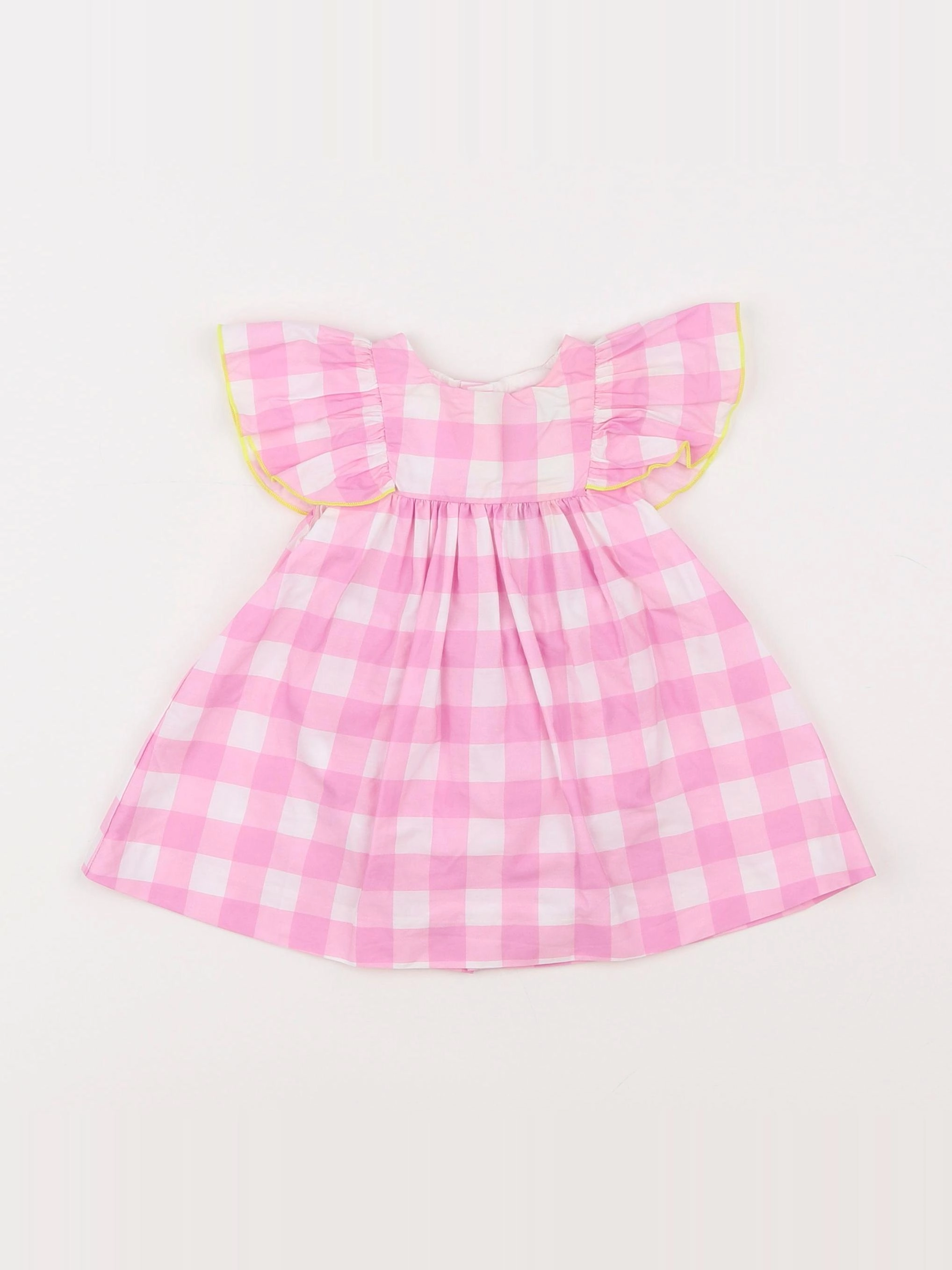 Jacadi - robe blanc, rose - 3 mois
