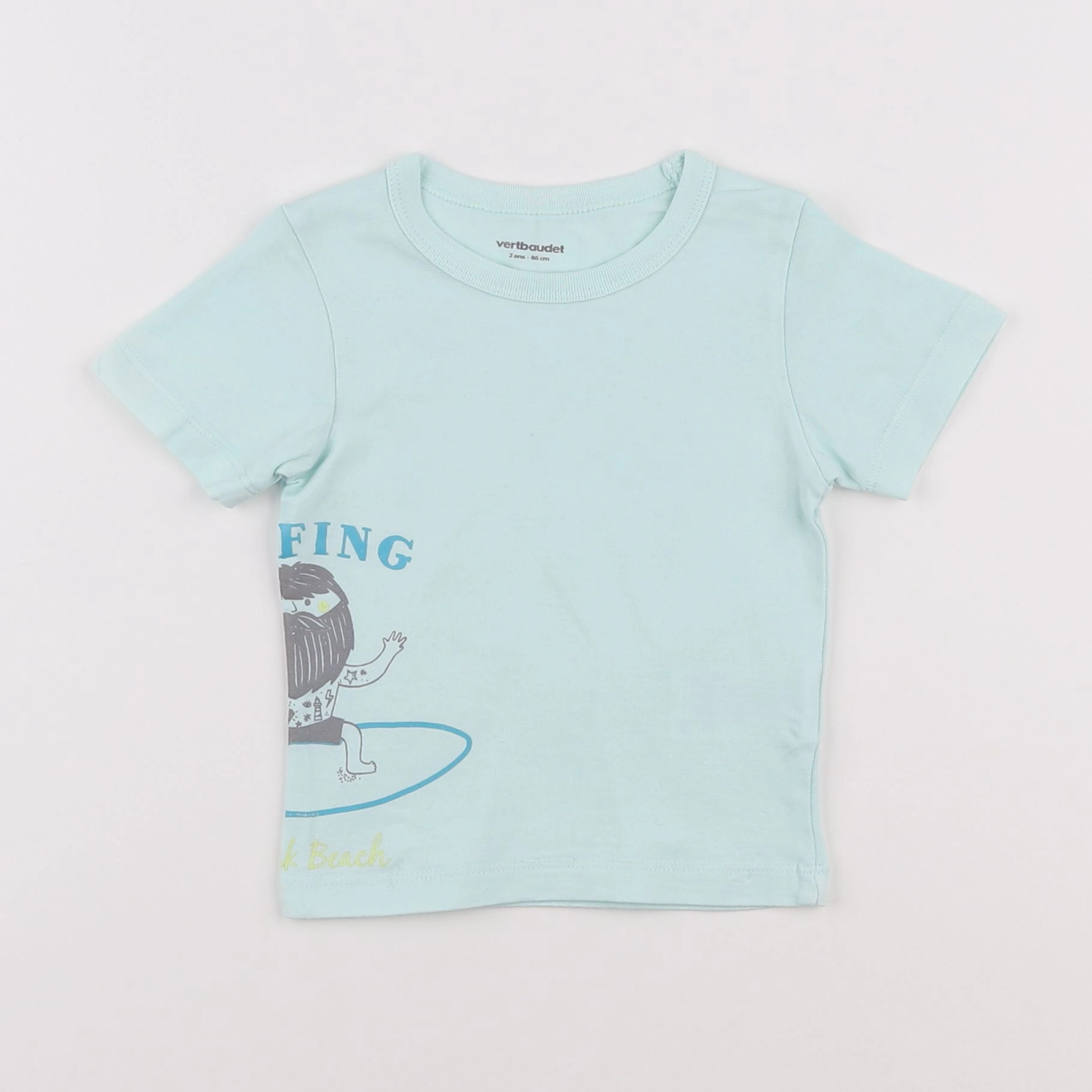Vertbaudet - maillot de corps bleu - 2 ans