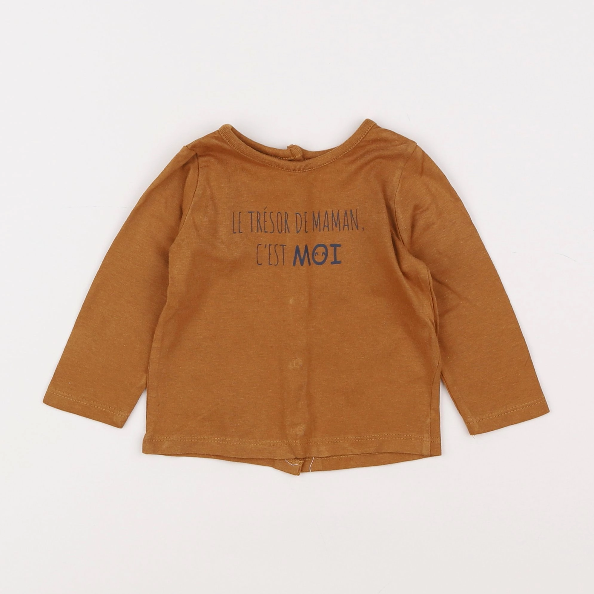 Vertbaudet - tee-shirt marron - 6 mois