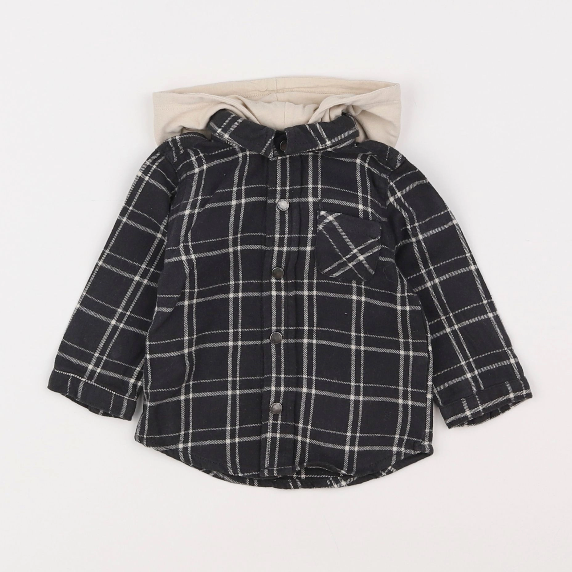 Vertbaudet - chemise gris - 6 mois