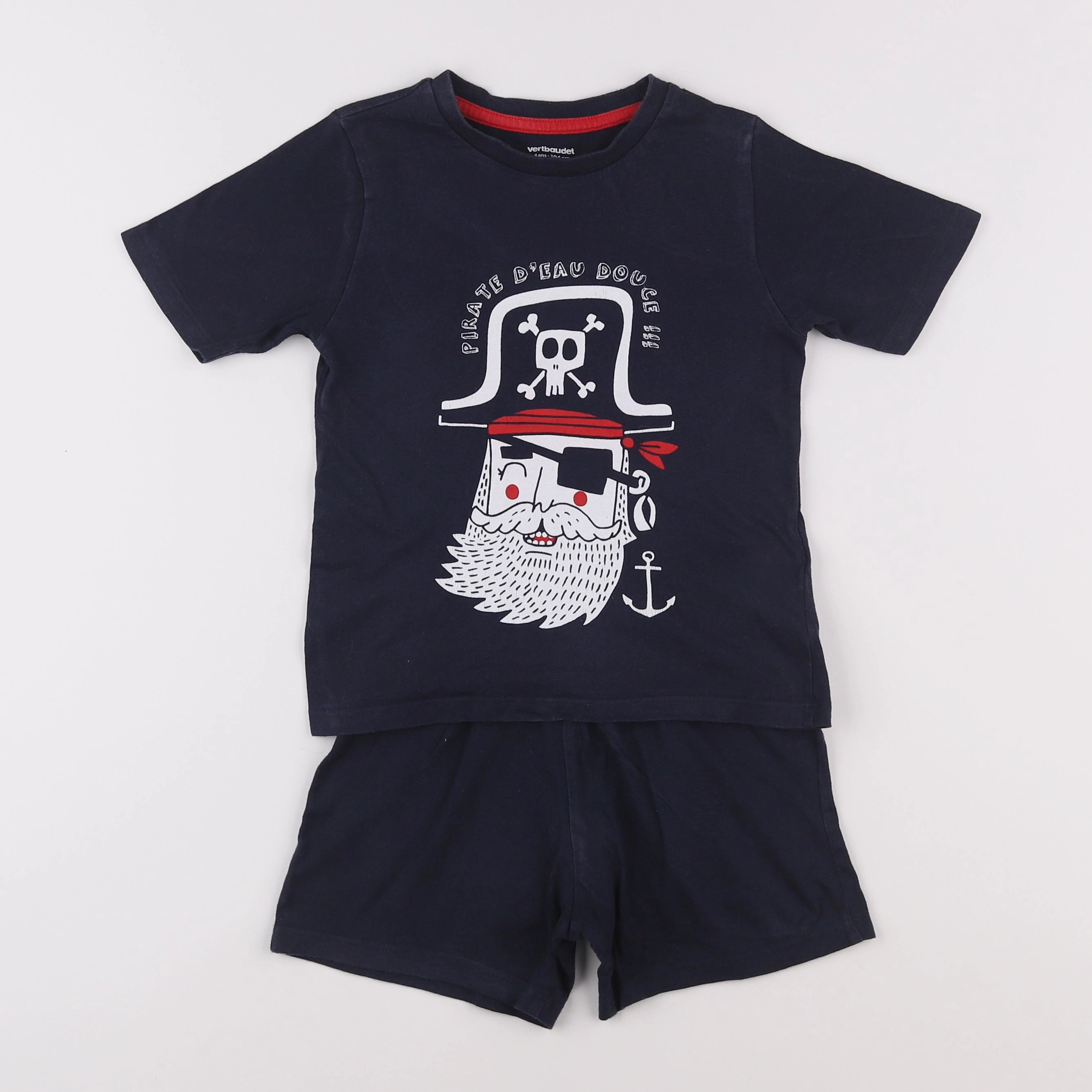 Vertbaudet - pyjama coton bleu - 4 ans