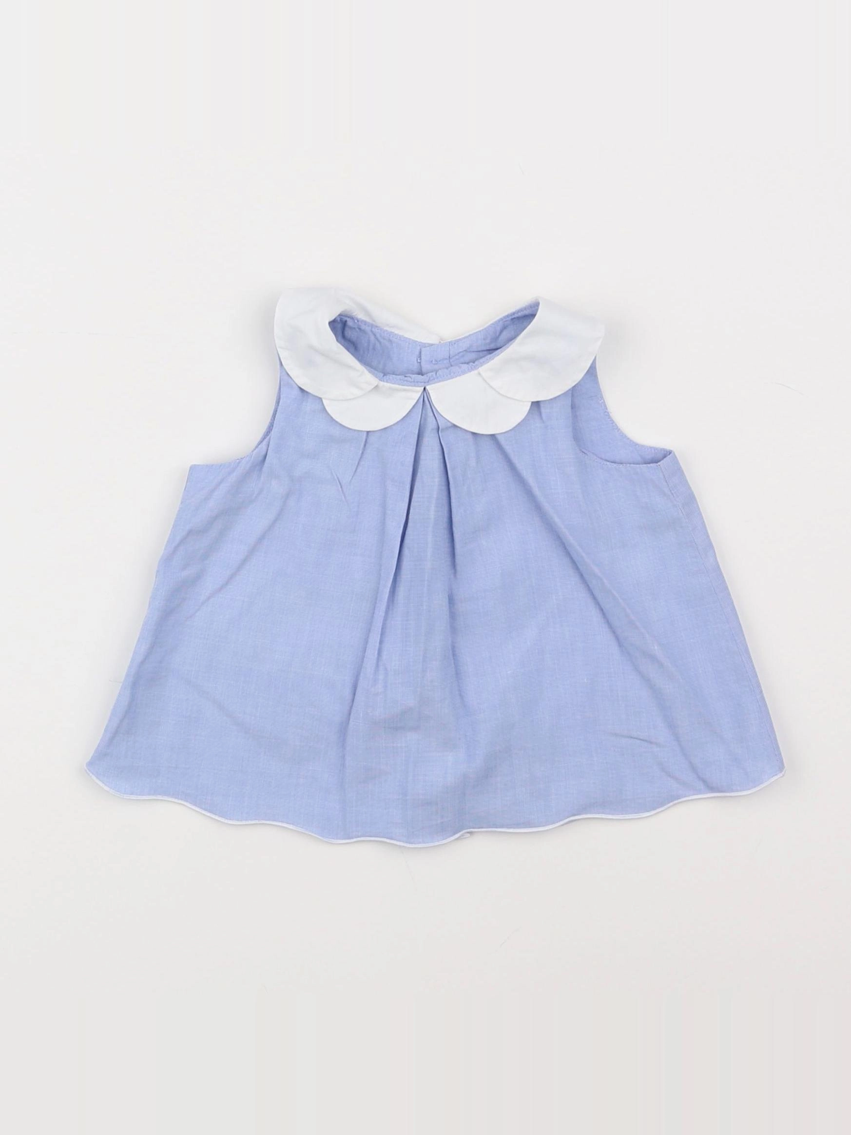 Jacadi - blouse bleu - 6 mois