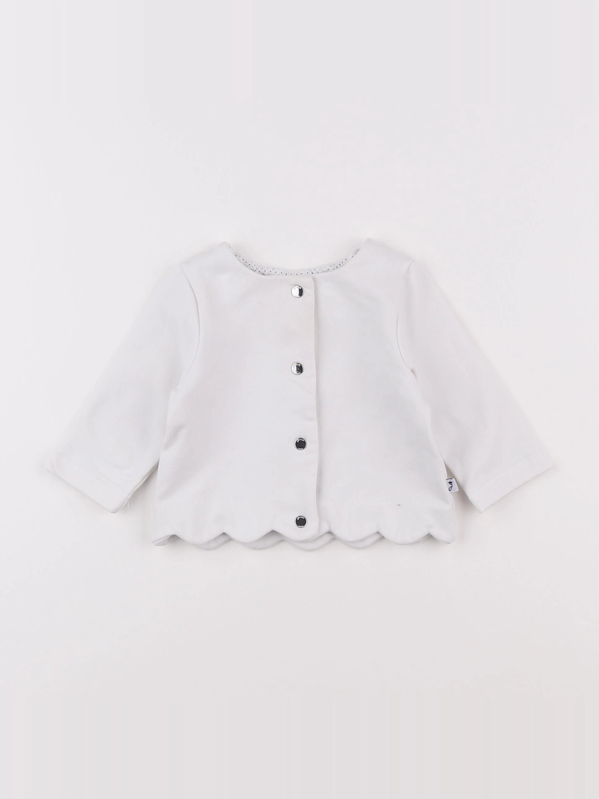 Jacadi - sweat blanc - 6 mois
