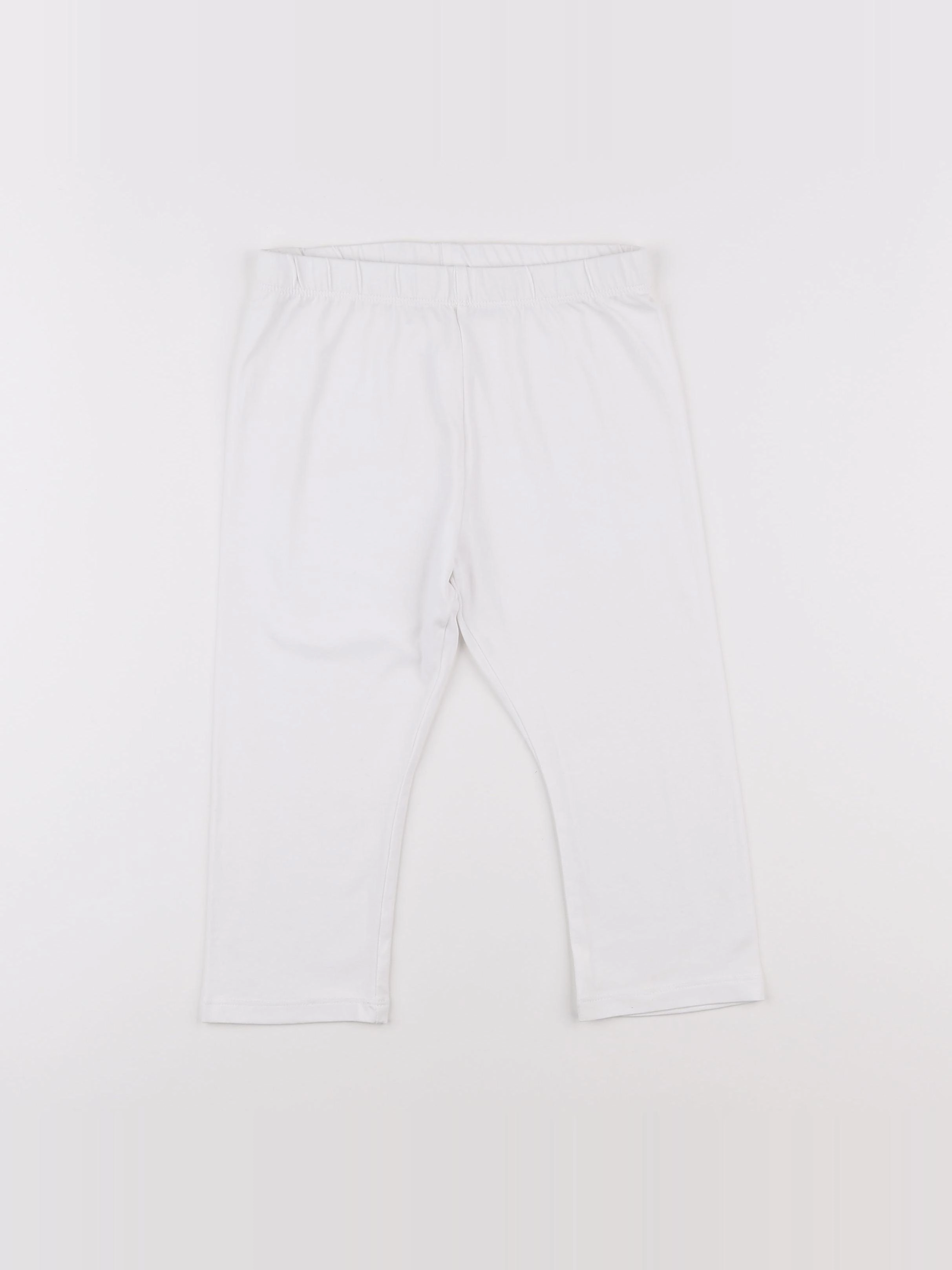 Vertbaudet - legging court blanc - 9 ans
