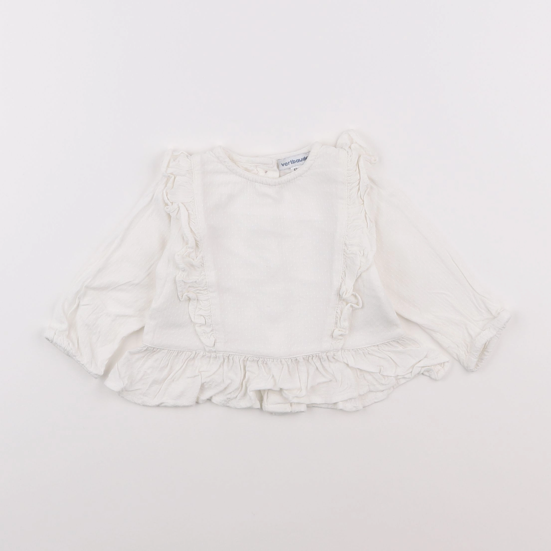 Vertbaudet - blouse blanc - 6 mois