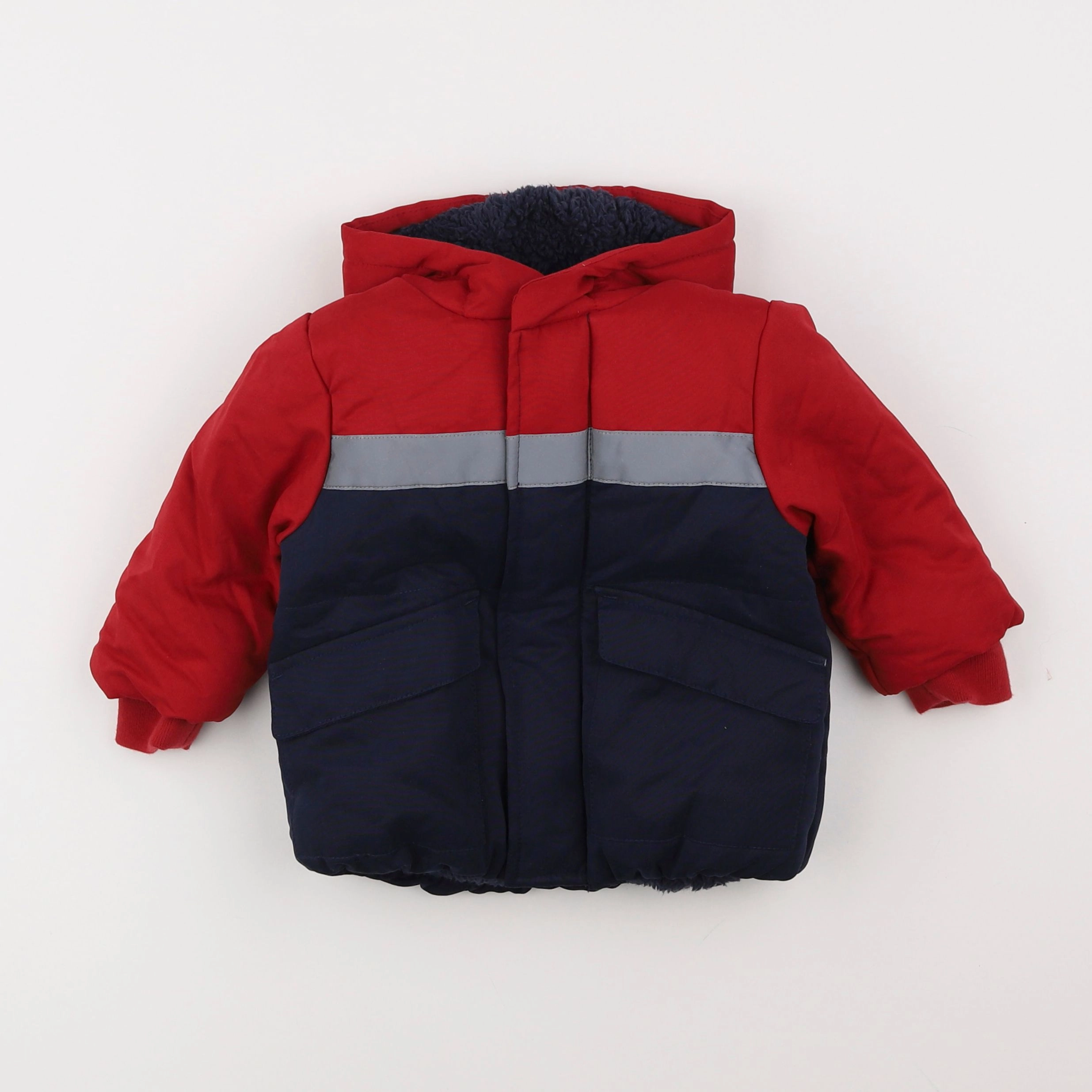 Vertbaudet - manteau rouge - 12 mois