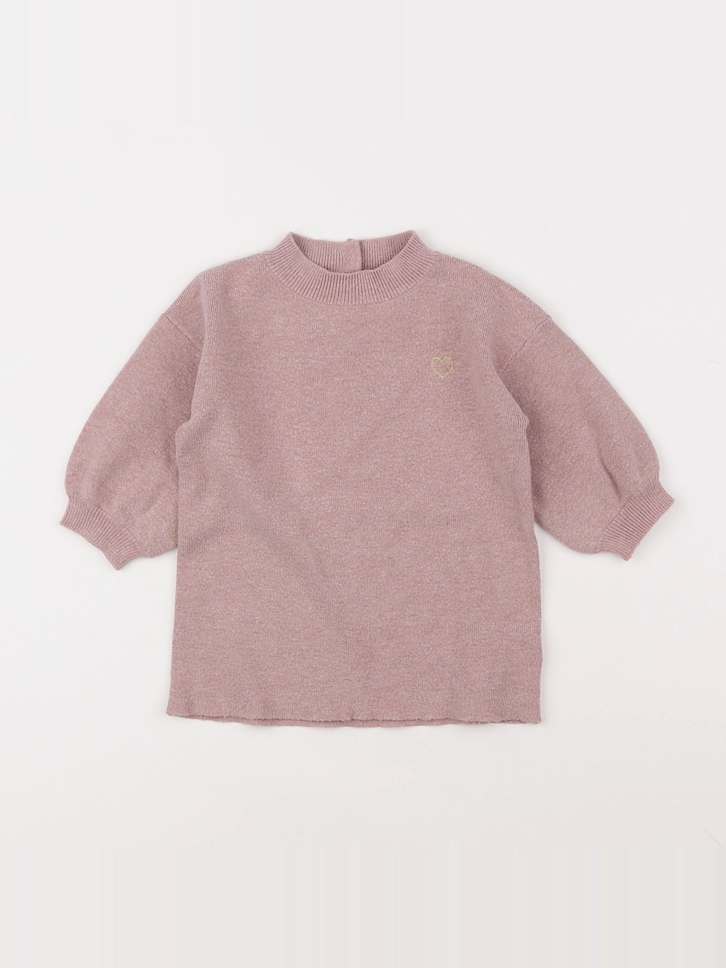 Vertbaudet - robe rose - 12 mois