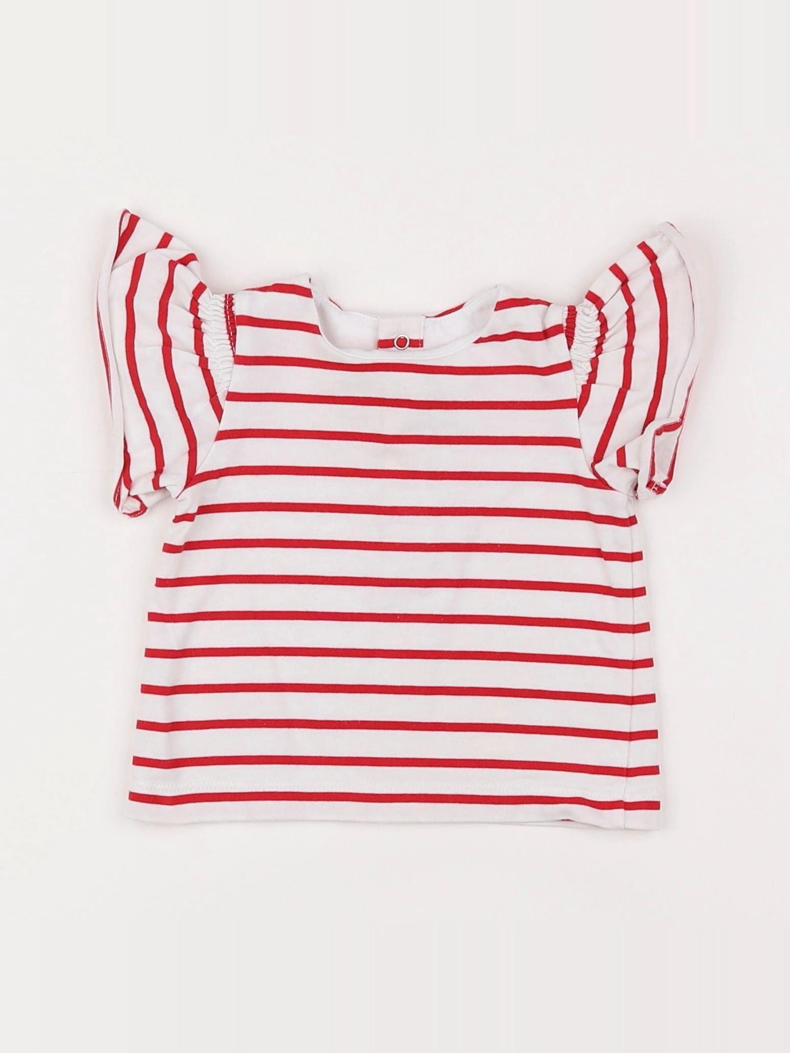 Jacadi - tee-shirt blanc, rouge - 6 mois
