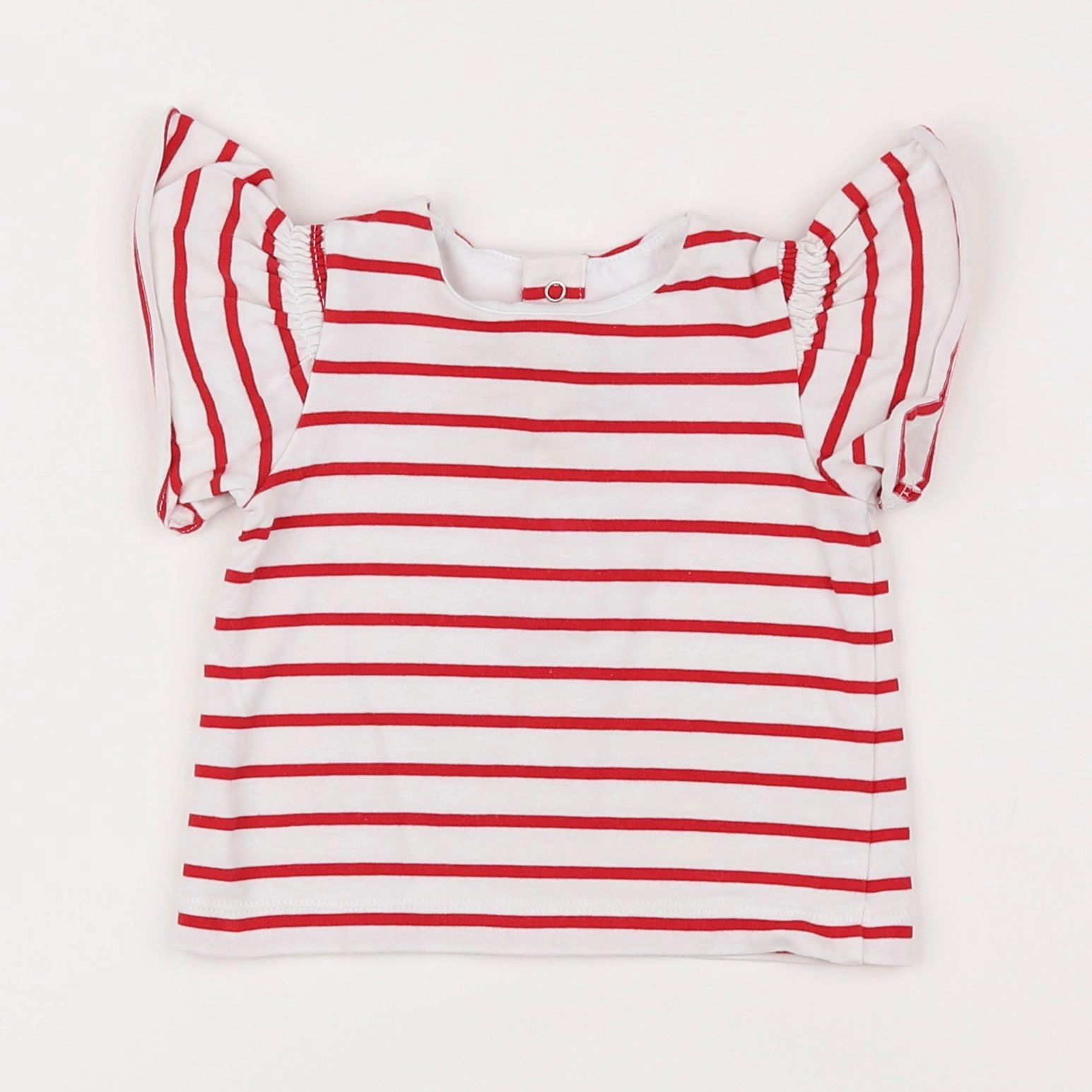 Jacadi - tee-shirt blanc, rouge - 6 mois