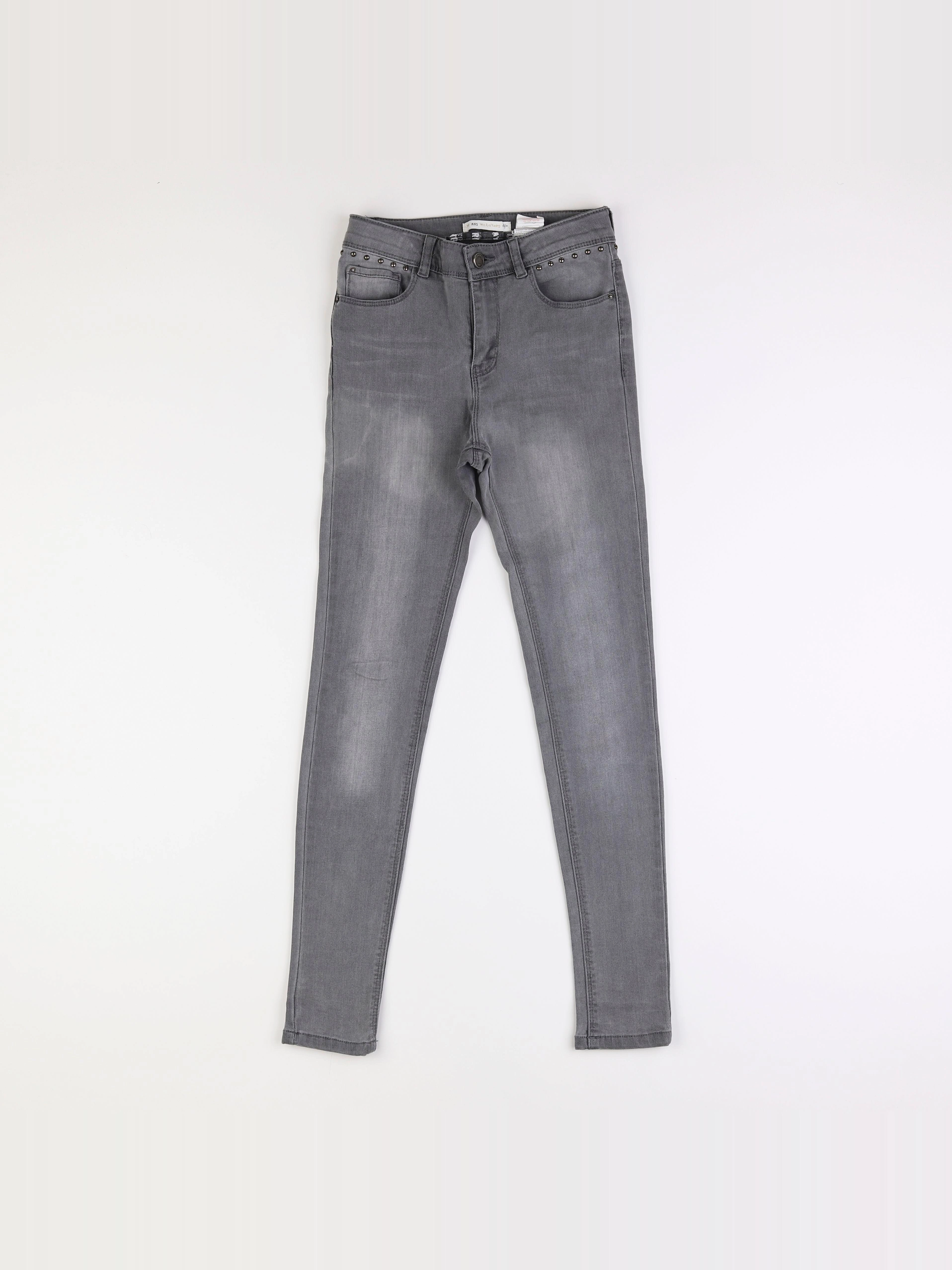 IKKS - jean gris - 10 ans